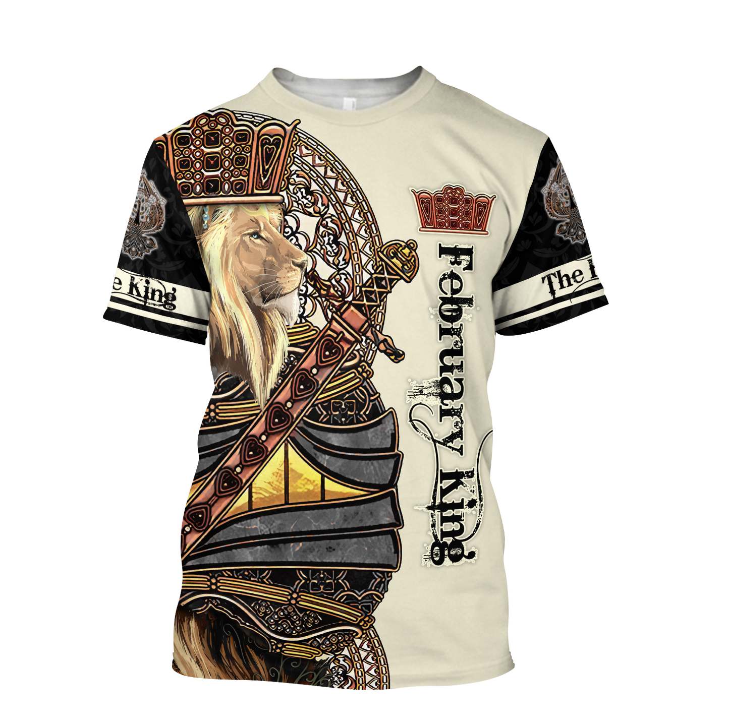 February King Lion 3D All Over Printed Unisex Shirts