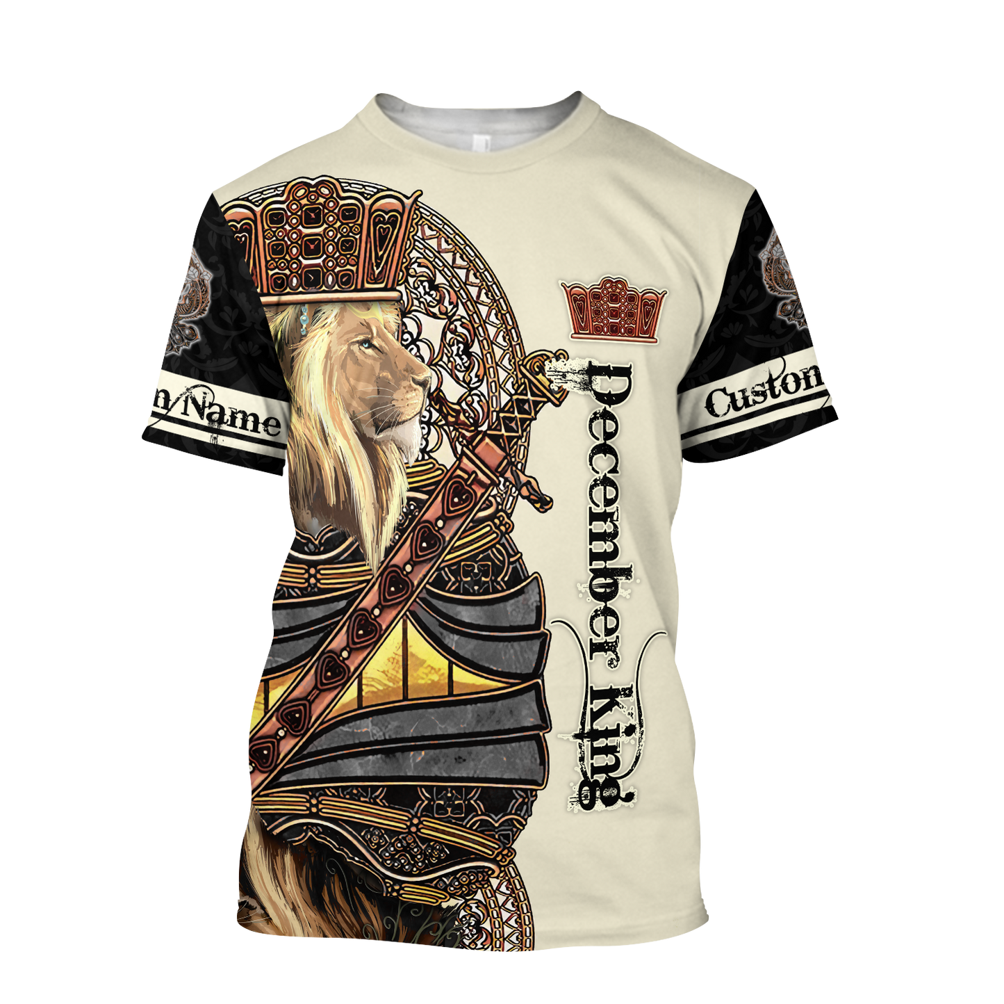 Custom Name December King 3D All Over Printed Unisex Shirts