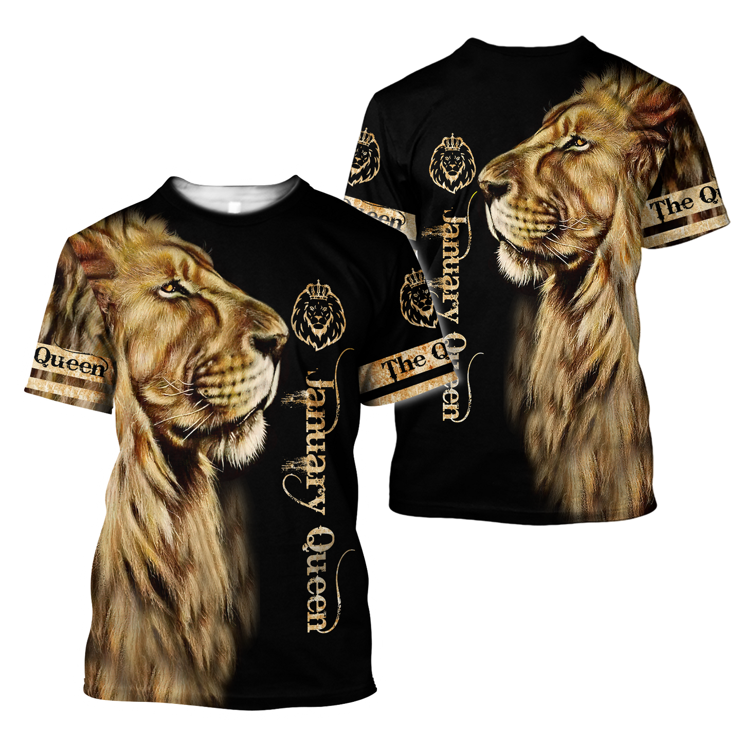 January Lion Queen 3D All Over Printed Shirt for Women