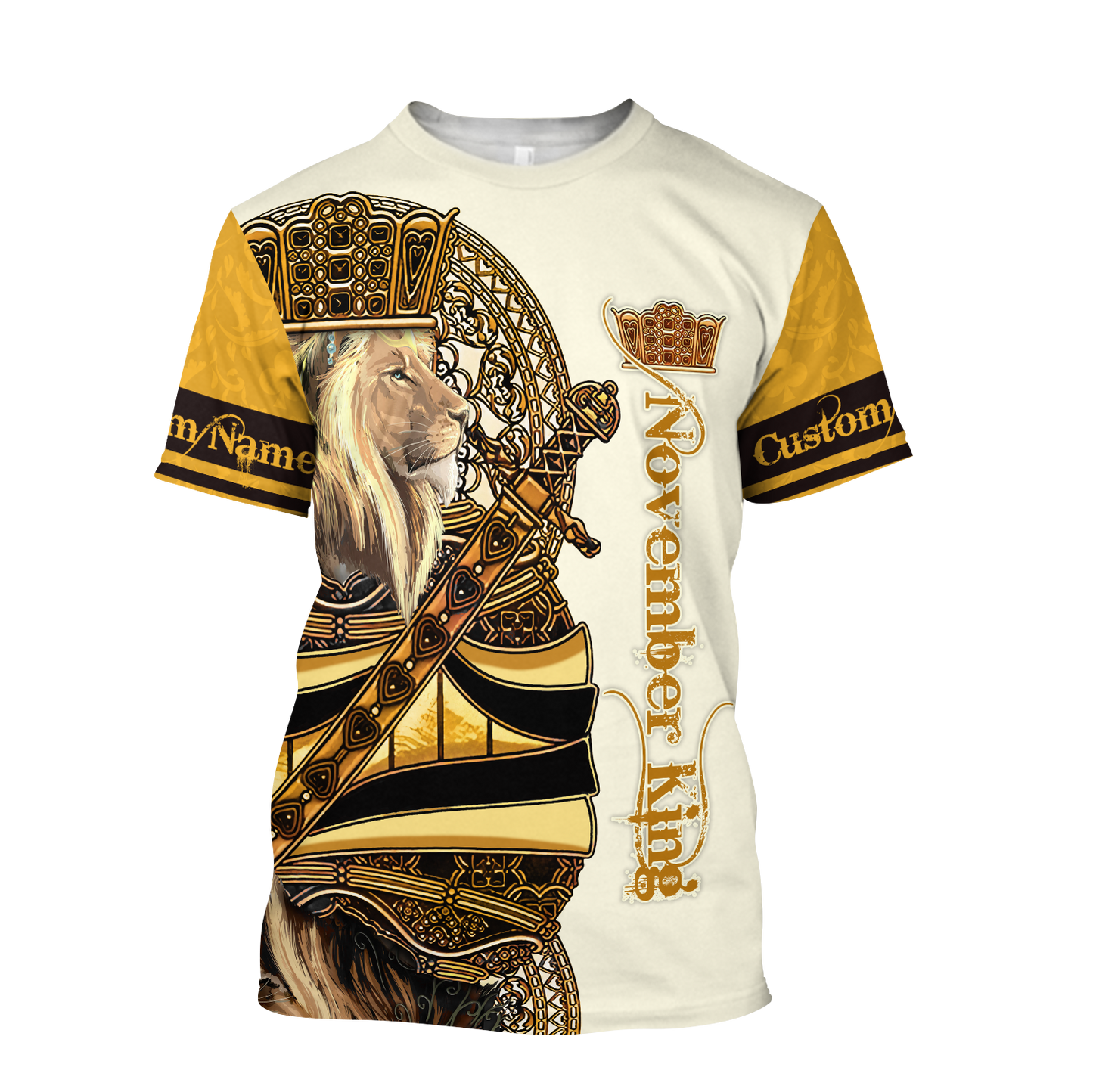 Custom Name November King 3D All Over Printed Unisex Shirts