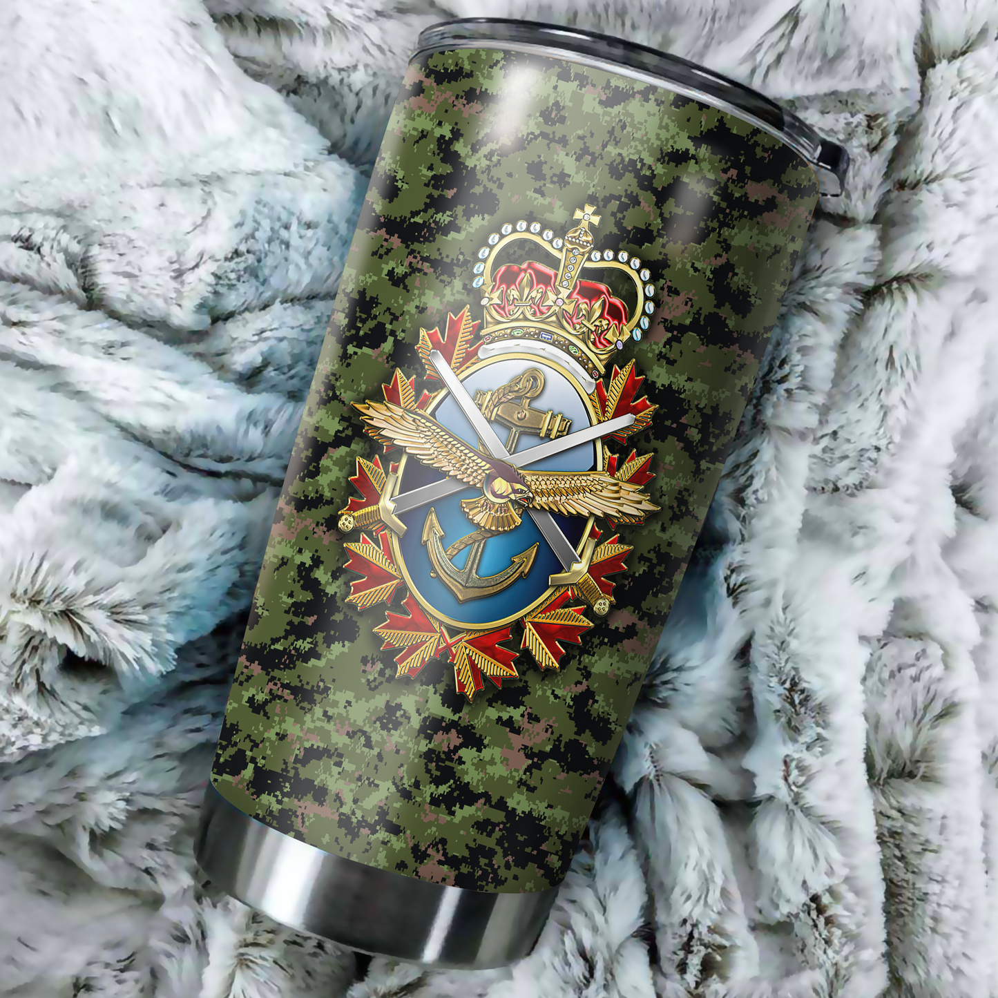 Personalized Name XT Canadian Veteran Stainless Steel Tumbler PD19032101
