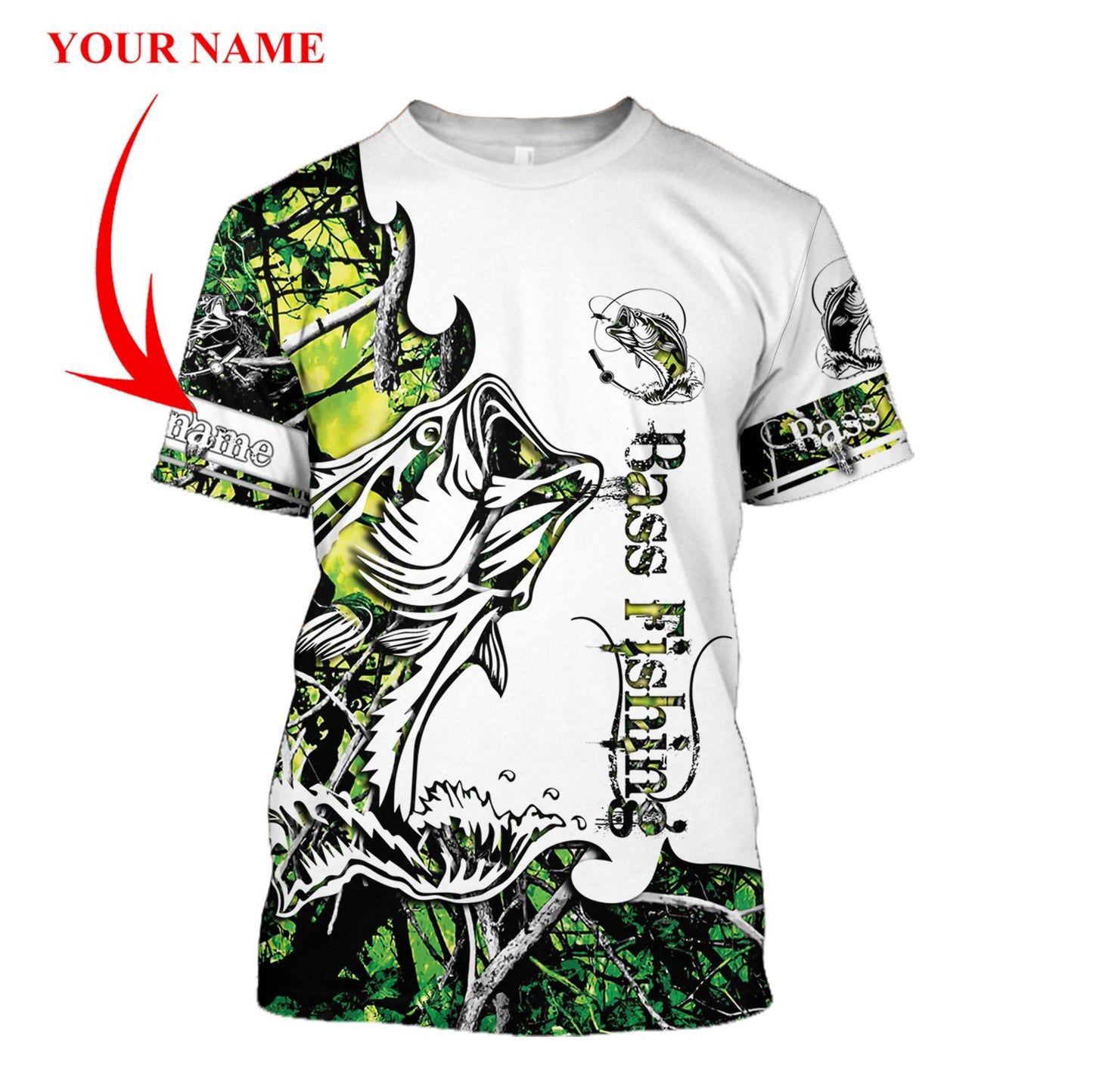 Green Bass Fishing Sport 3D all over printed shirts for men and women TR0505203 - Amaze Style™-Apparel