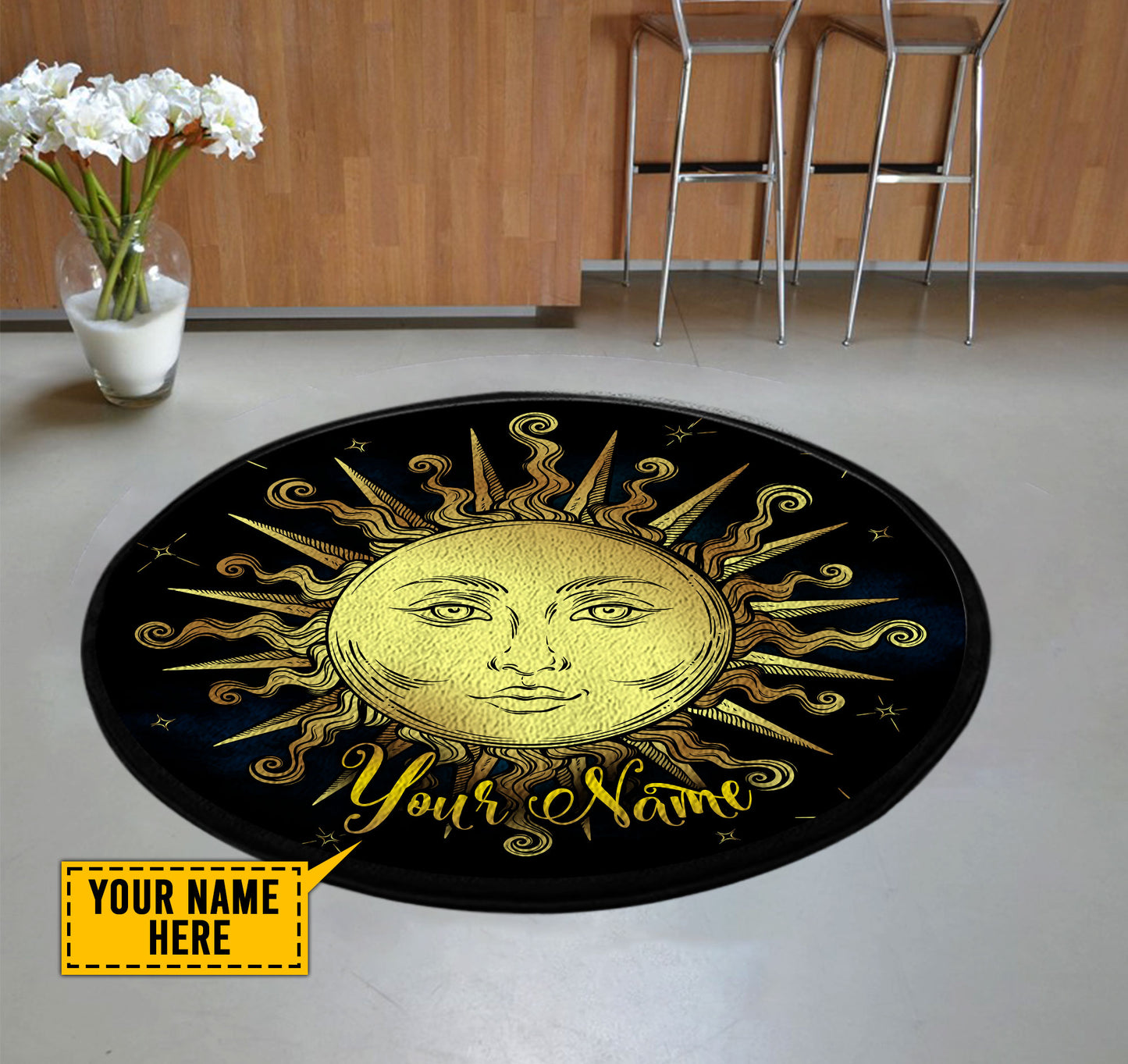 Customize Name Wicca Circle Rug NTN29052104