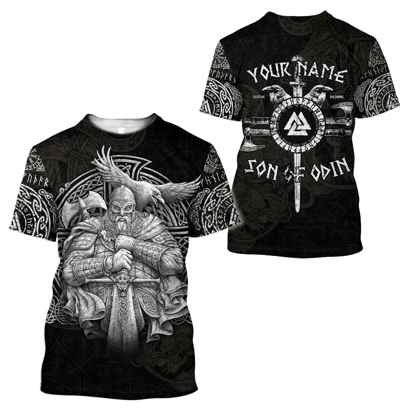 Customized Name Viking 3D All Over Printed Unisex Shirts