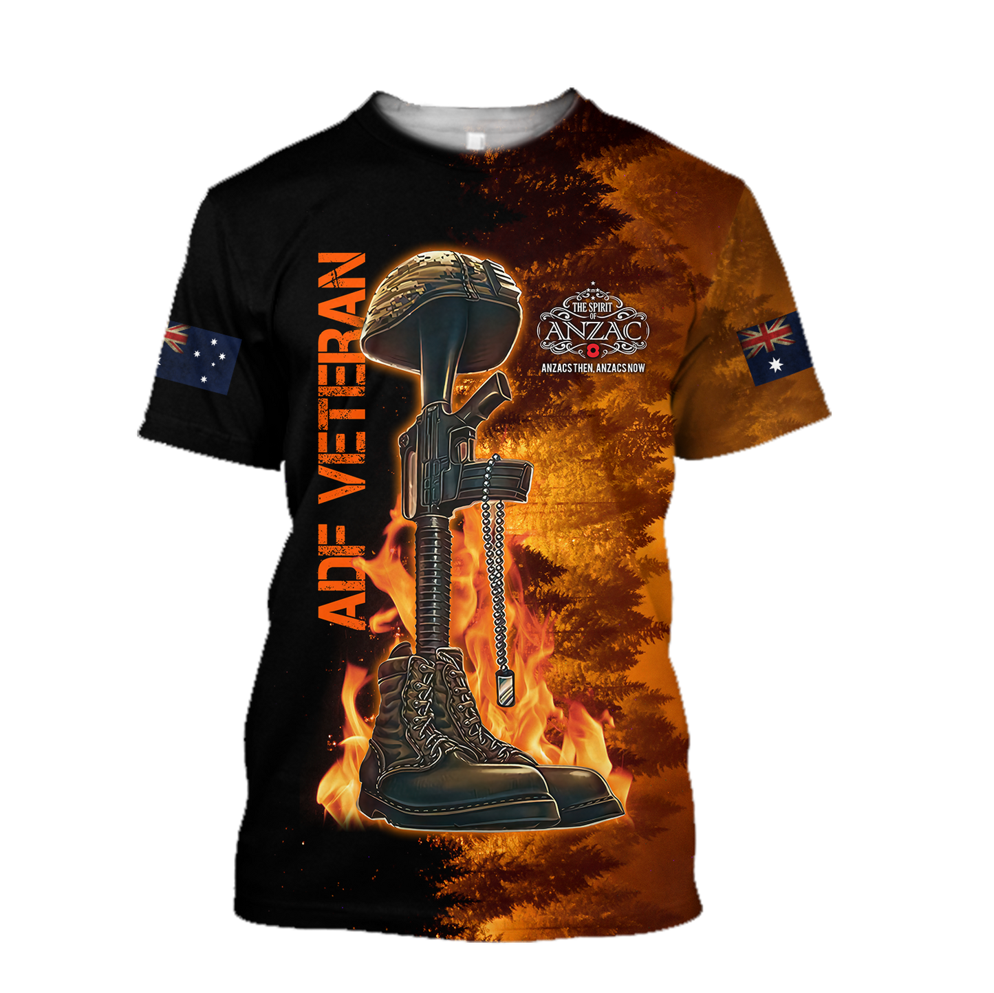 Honor the fallen ADF Veteran 3D print shirts