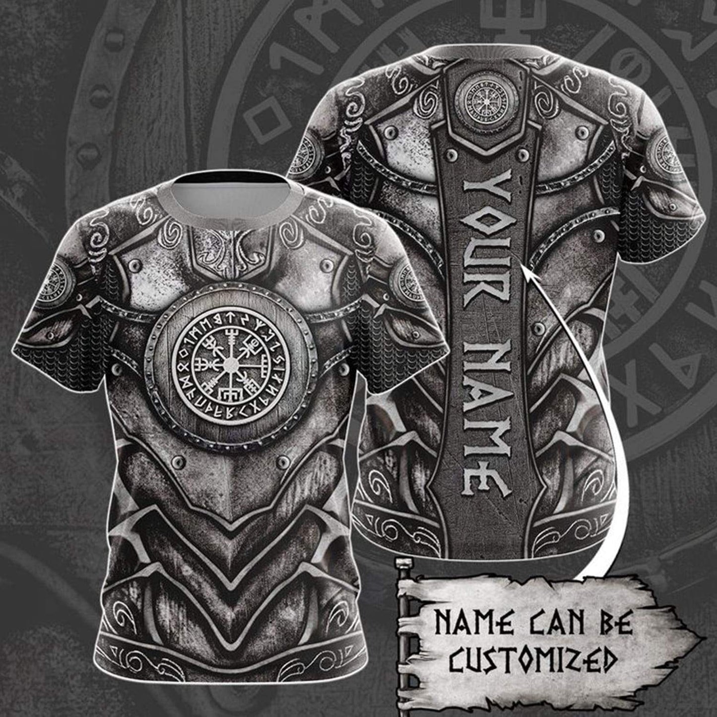 Customized Name Viking 3D All Over Printed Unisex Shirts