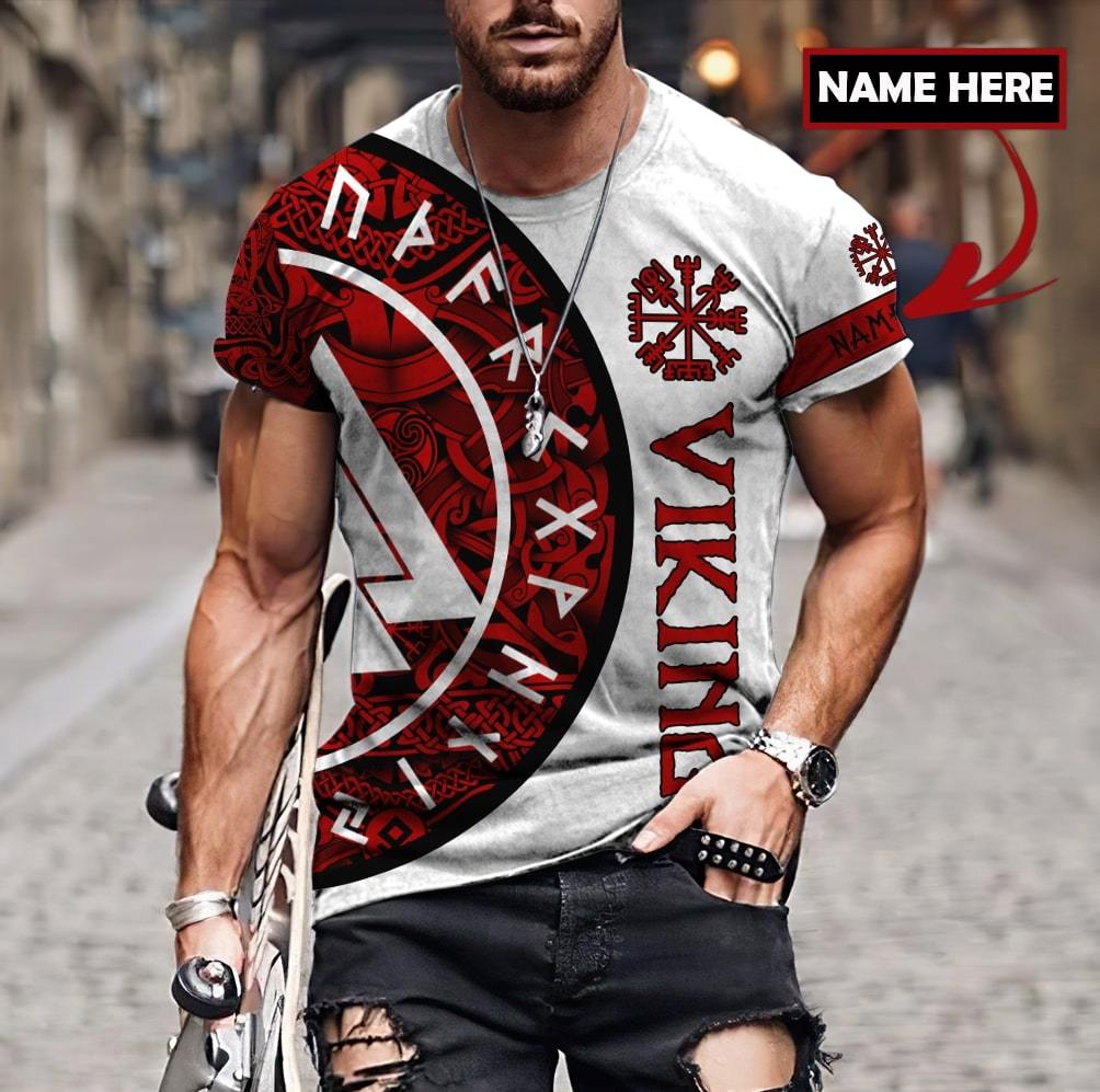 Customized Name Viking 3D All Over Printed Unisex Shirts