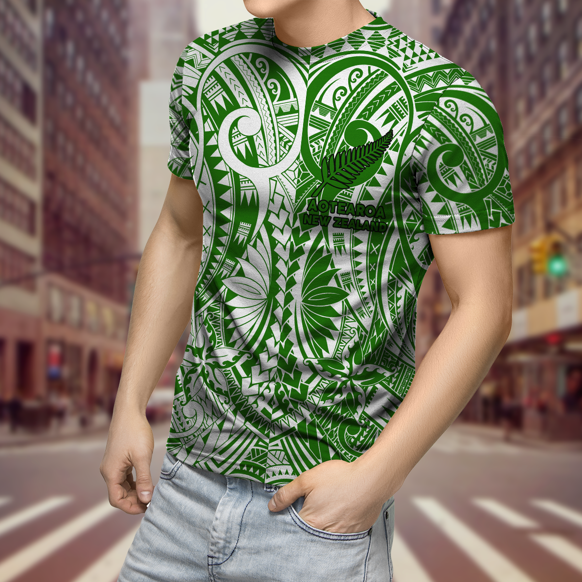 New zealand Aotearoa silver fern classic 3d all over printed