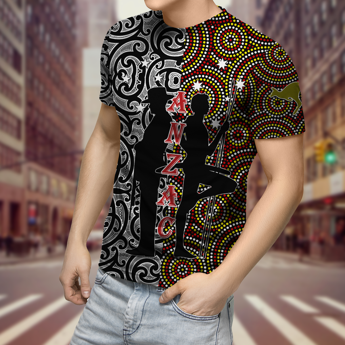 Anzac Day Australia Aboriginal And New Zealand Maori 3D All Over Printed Unisex