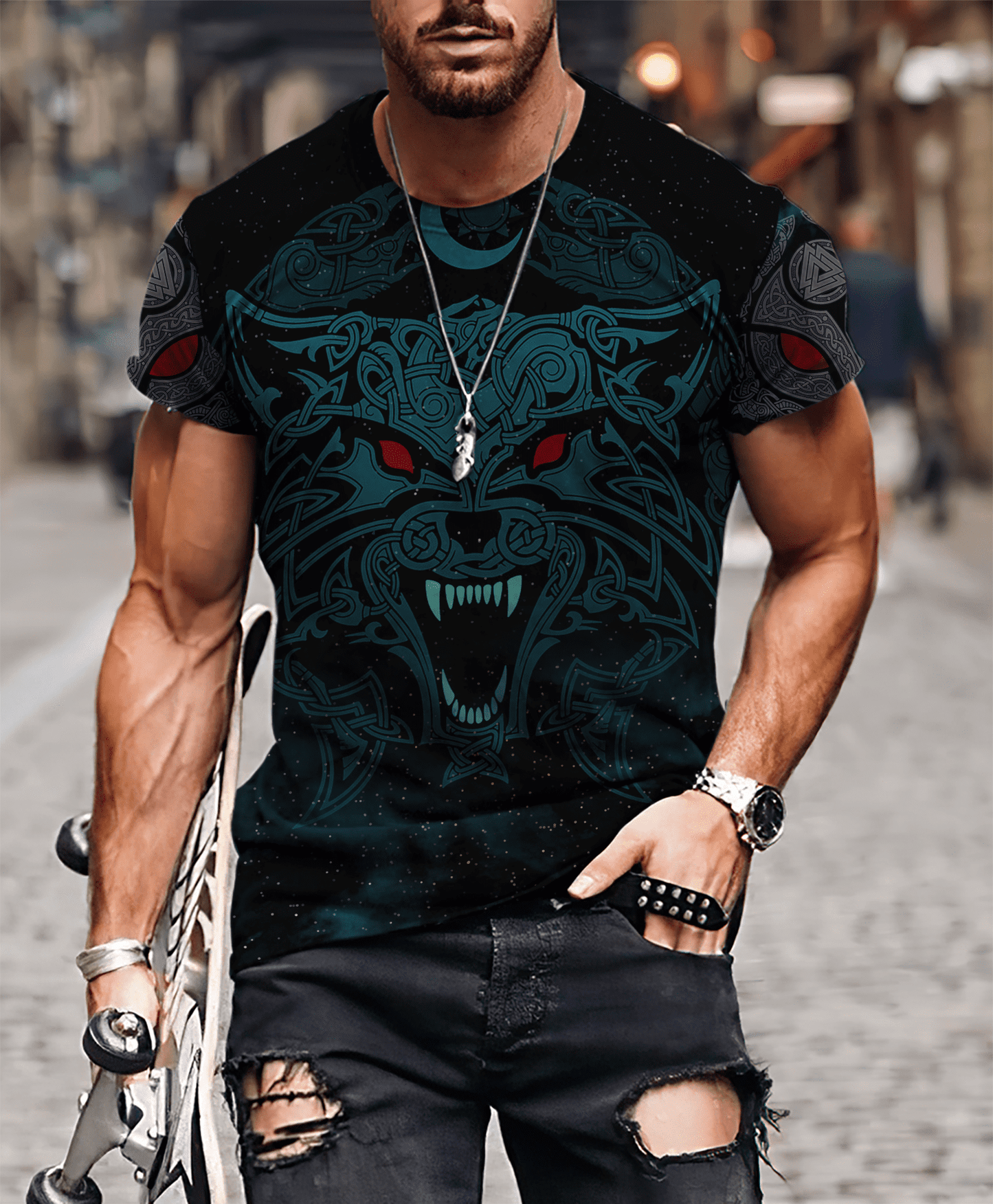 Wolf Viking 3D All Over Printed Unisex Shirts