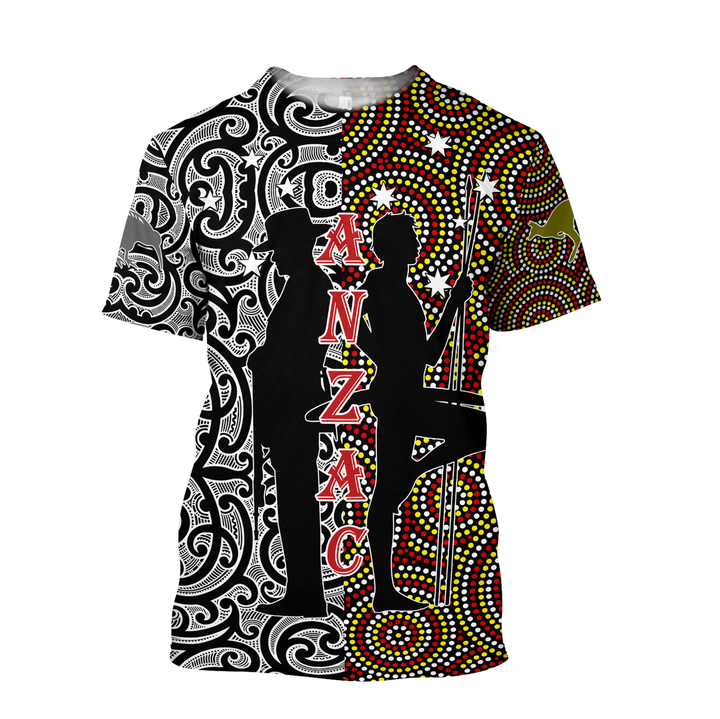 Anzac Day Australia Aboriginal And New Zealand Maori 3D All Over Printed Unisex