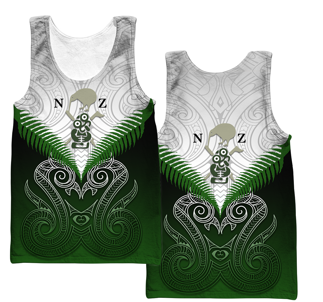 Maori Manaia Hoodie Green Rugby PL165 - Amaze Style™-Apparel