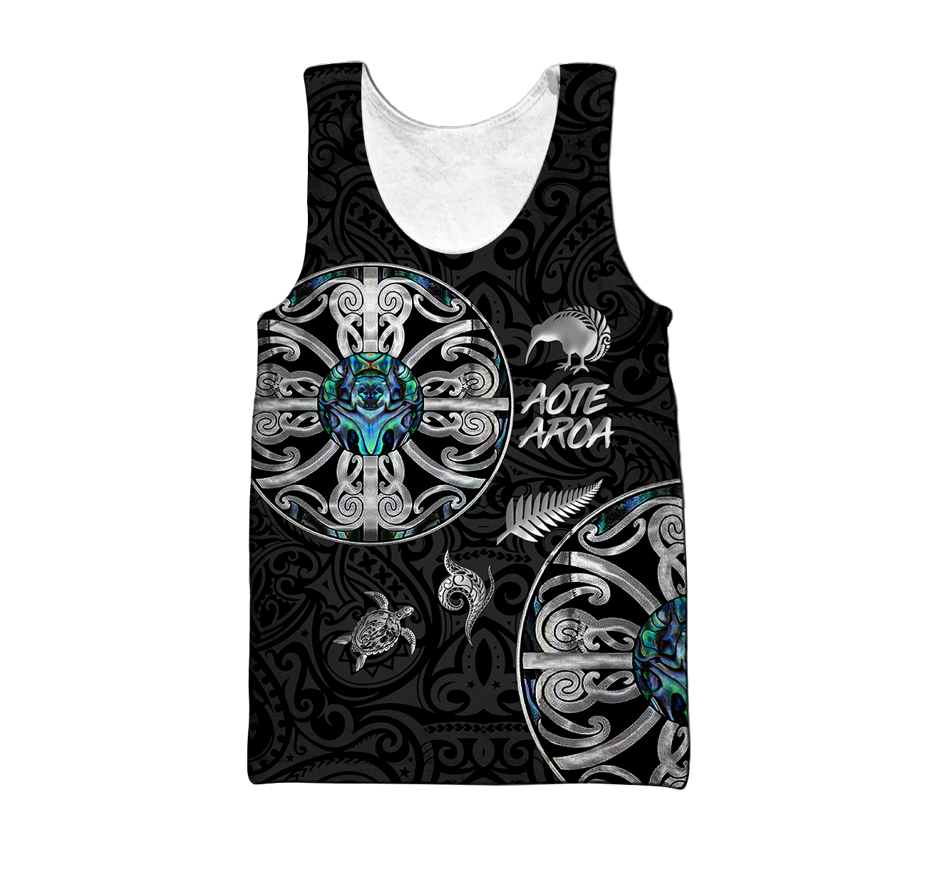 Aotearoa Maori manaia 3d all over printed shirt and short for man and women MH270620-Apparel-PL8386-Tank top-S-Vibe Cosy™