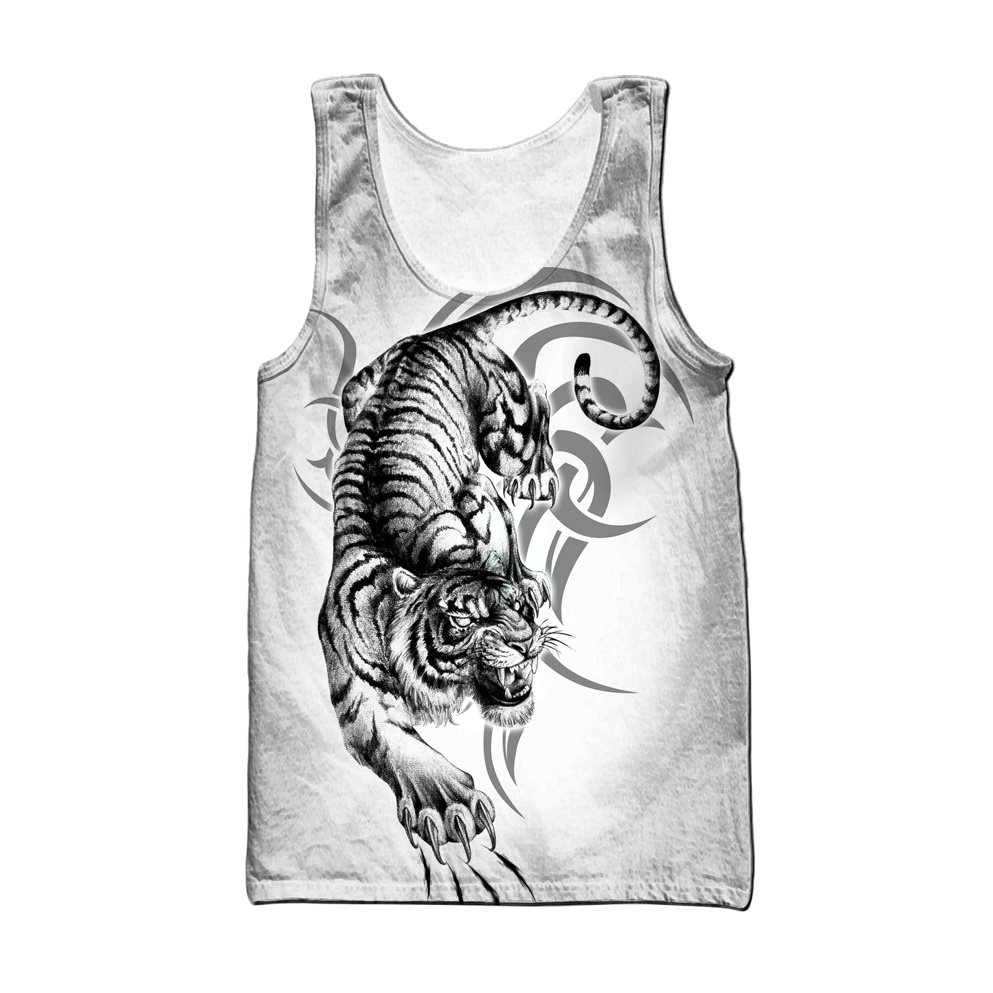 White Tiger Tattoo 3D All Over Printed Unisex Shirts