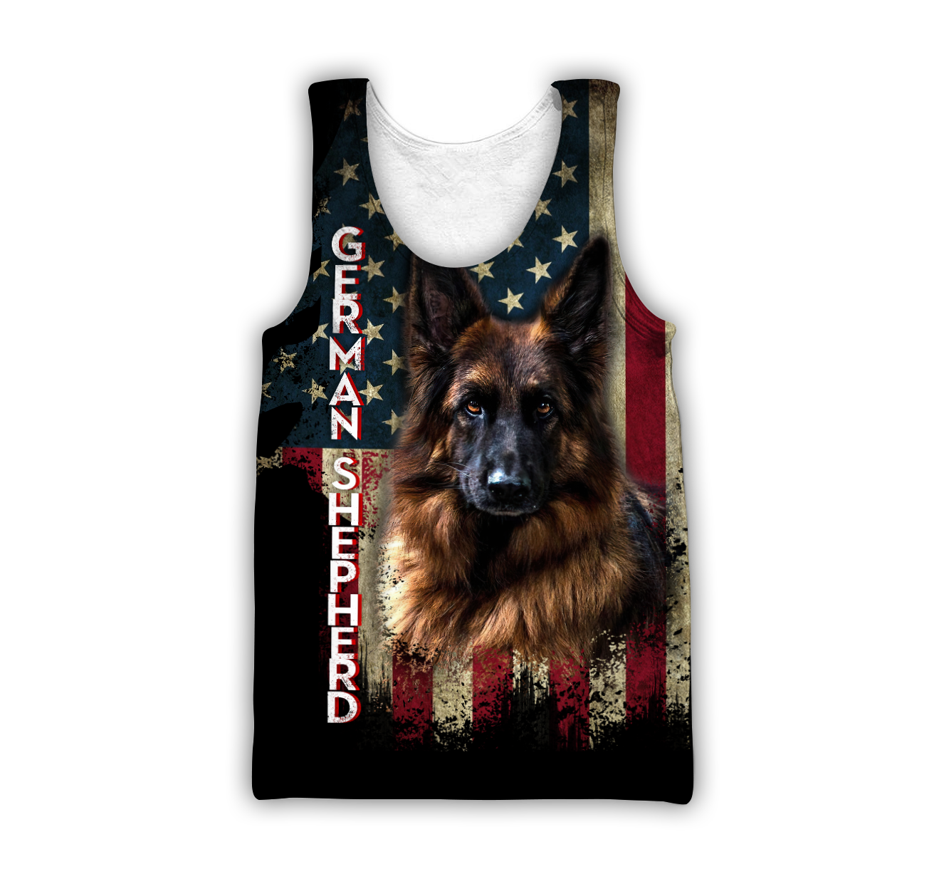 German Shepherd American Flag 3D All Over Print Hoodie