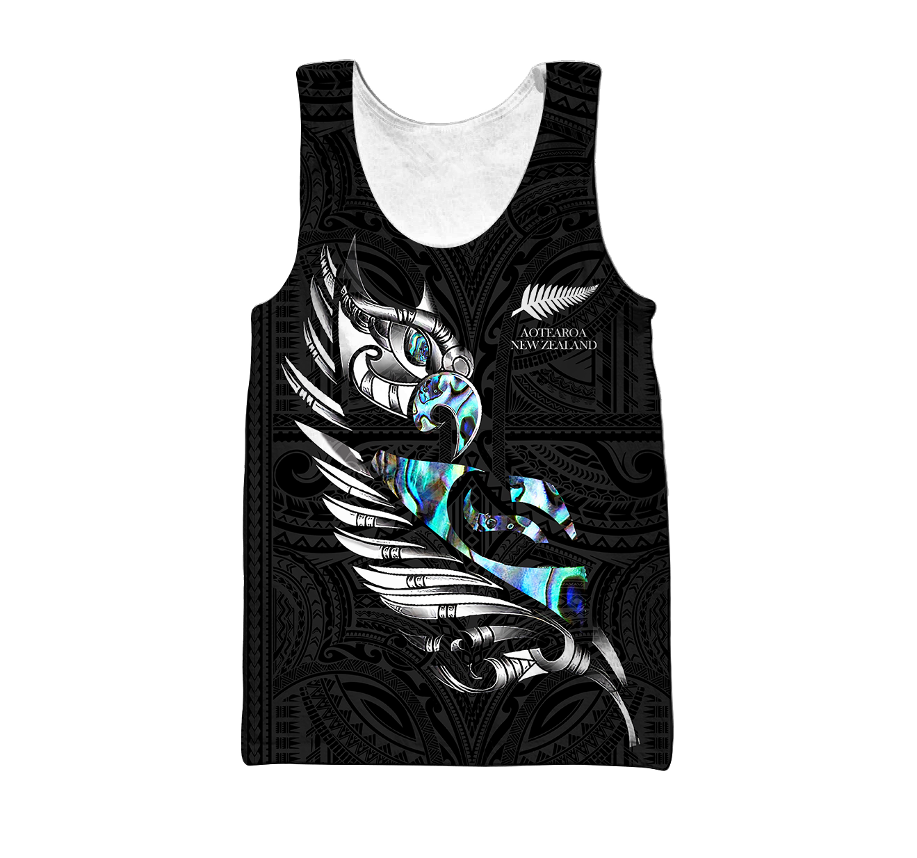 New zealand paua fern wing manaia 3d all over printed shirt and short for man and women MH290620