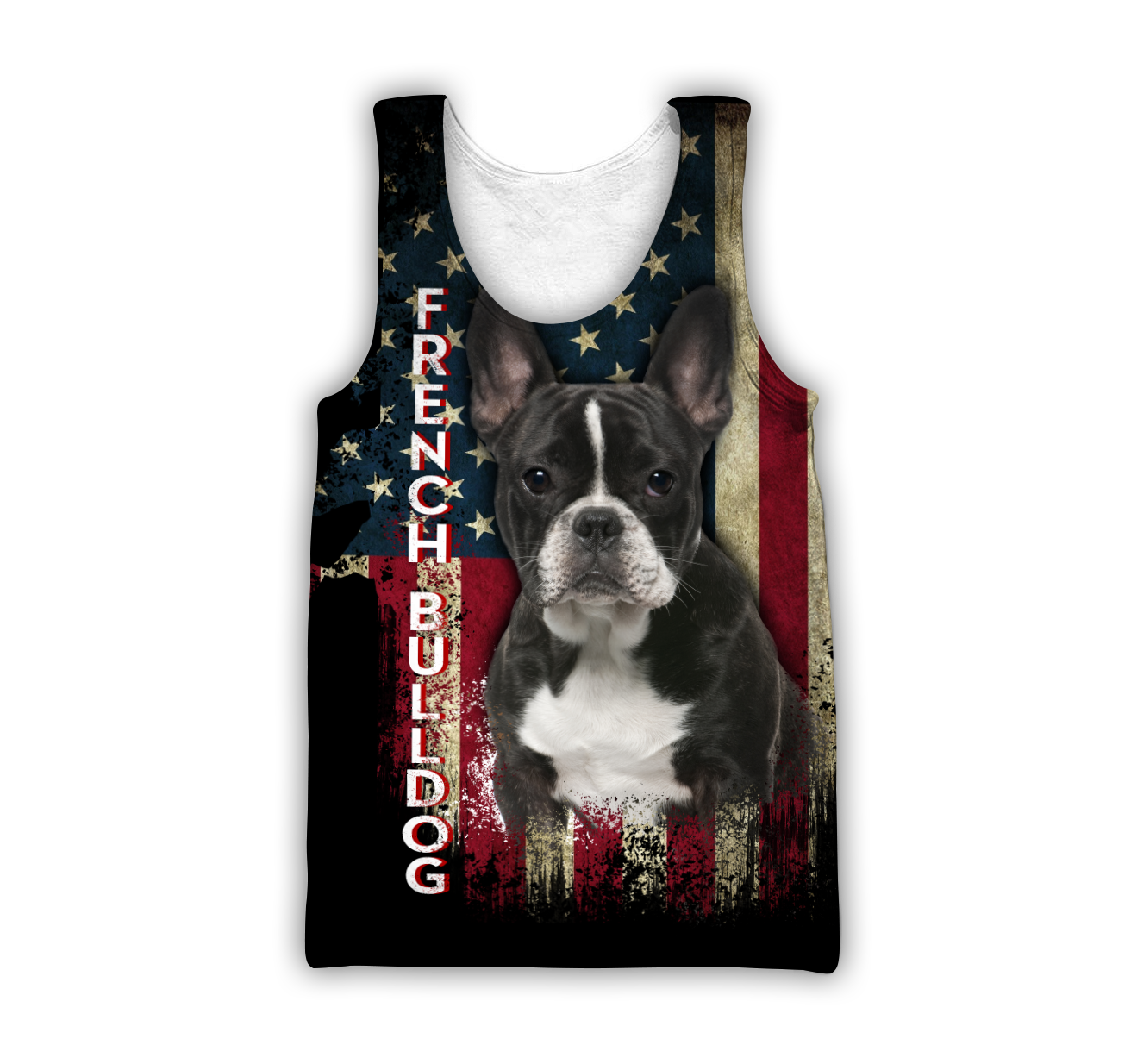 French Bulldog American Flag 3D All Over Print Hoodie