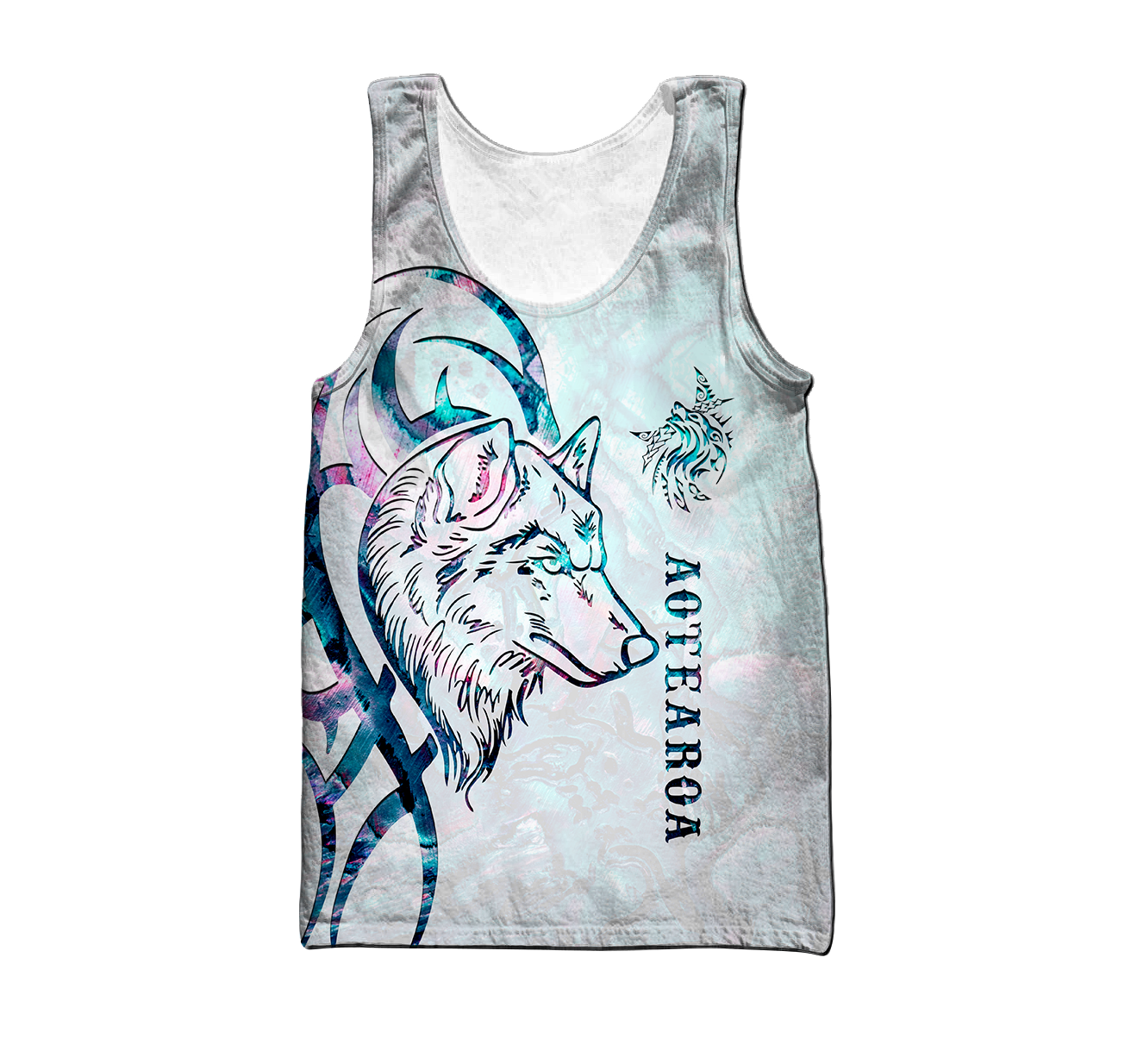 Paua shell wolf tattoo 3d all over printed shirt and short for man and women-Apparel-PL8386-Tank top-S-Vibe Cosy™