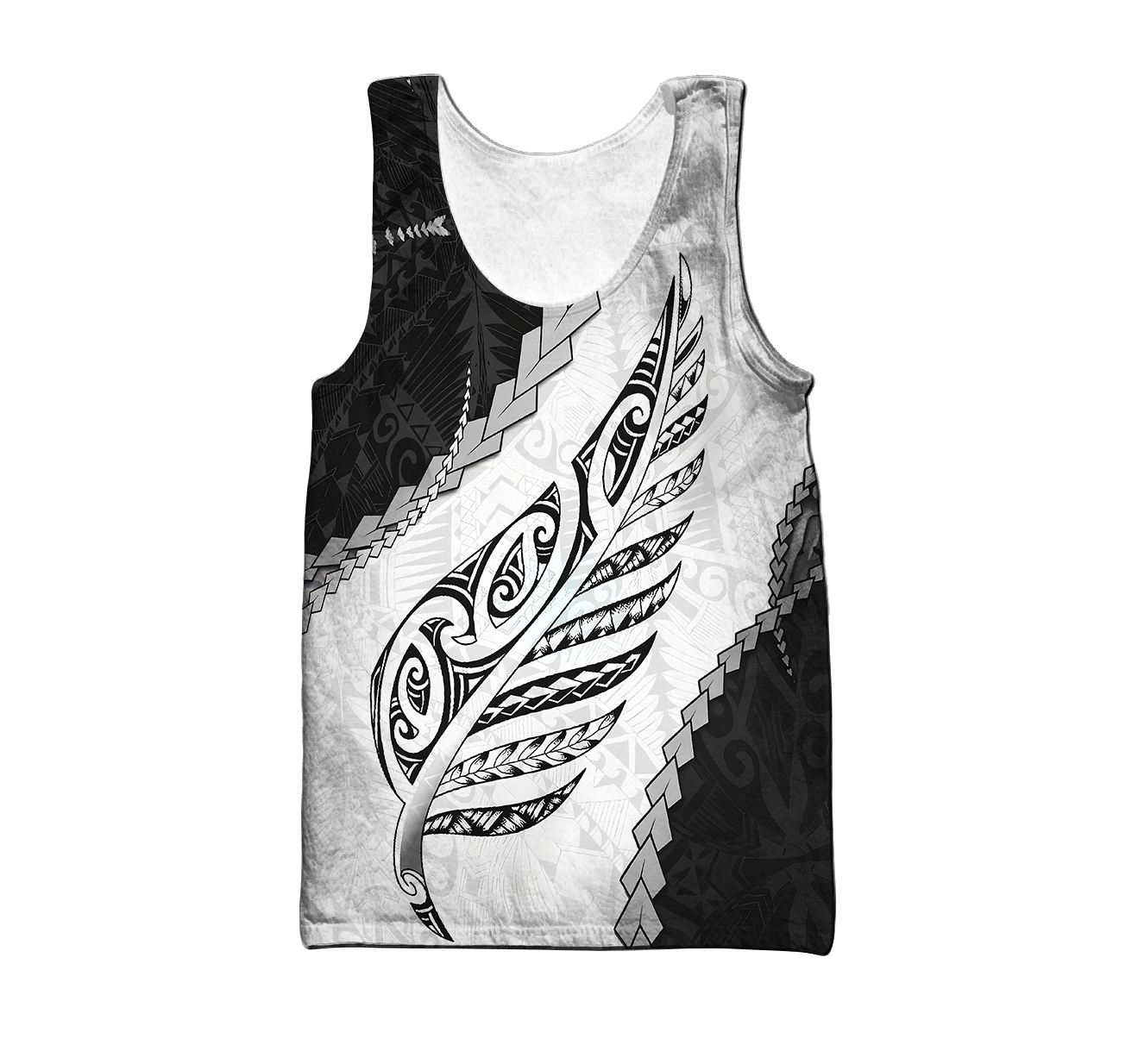 Paua Shell Maori Silver Fern 3d all over printed shirt and short for man and women-Apparel-PL8386-Tank top-S-Vibe Cosy™