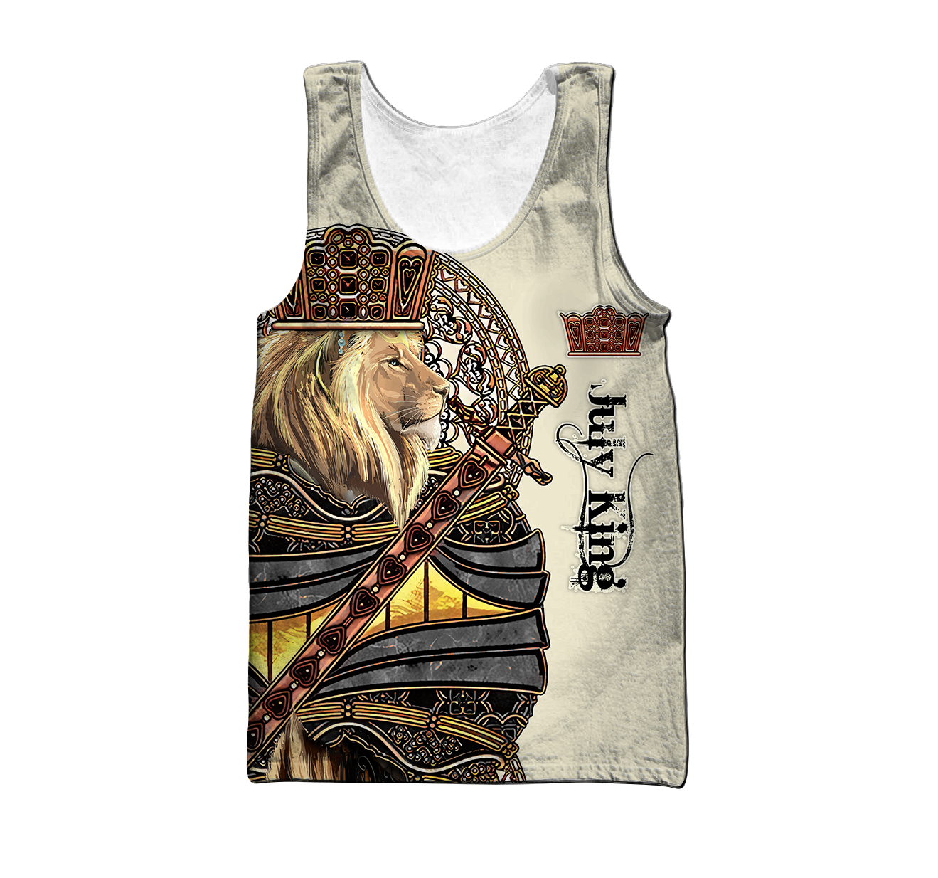 July Black King Lion 3D All Over Printed Unisex Shirts
