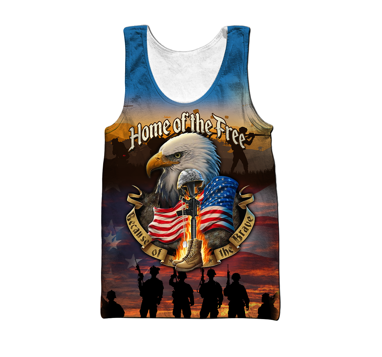 US Veteran Home Of The Free 3D All Over Printed Shirts DQB10132004