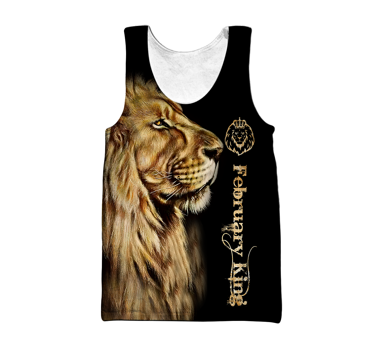 Custom Name February King Lion 3D All Over Printed Unisex Shirt