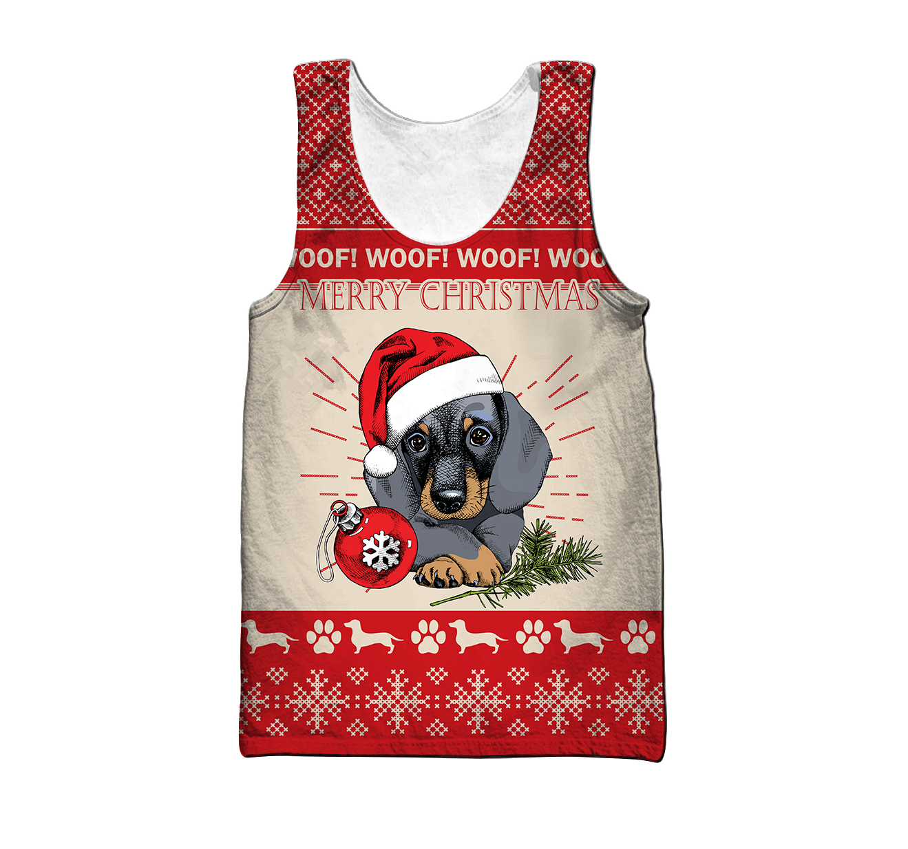 Premium Christmas Dachshund Dog Red Unisex Shirts