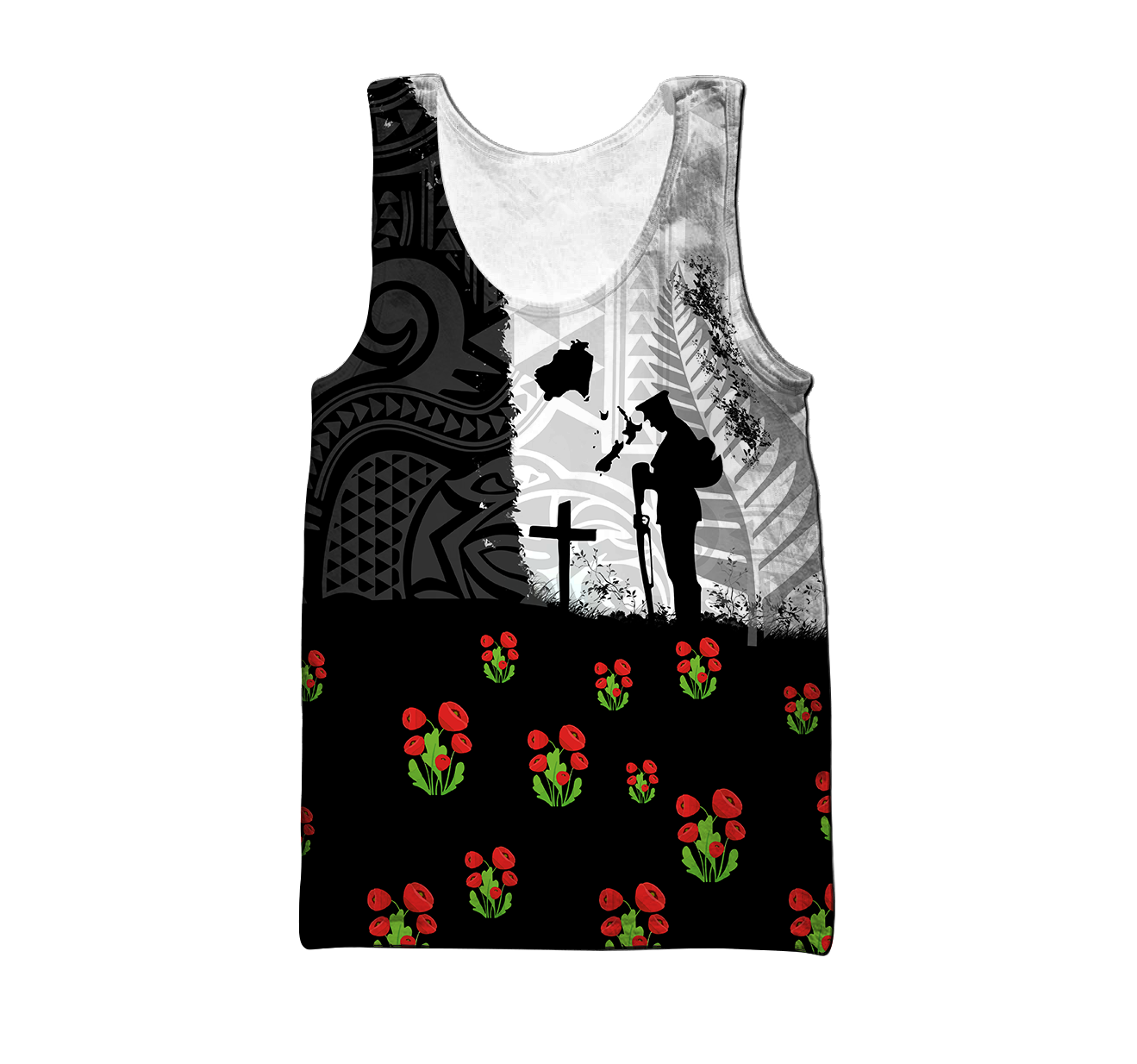 Anzac day new zealand australia lest we forget 3d all over printed shirt and short for man and women-Apparel-PL8386-Tank top-S-Vibe Cosy™