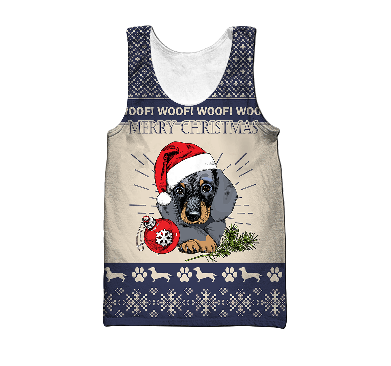 Premium Christmas Dachshund Dog Blue Unisex Shirts