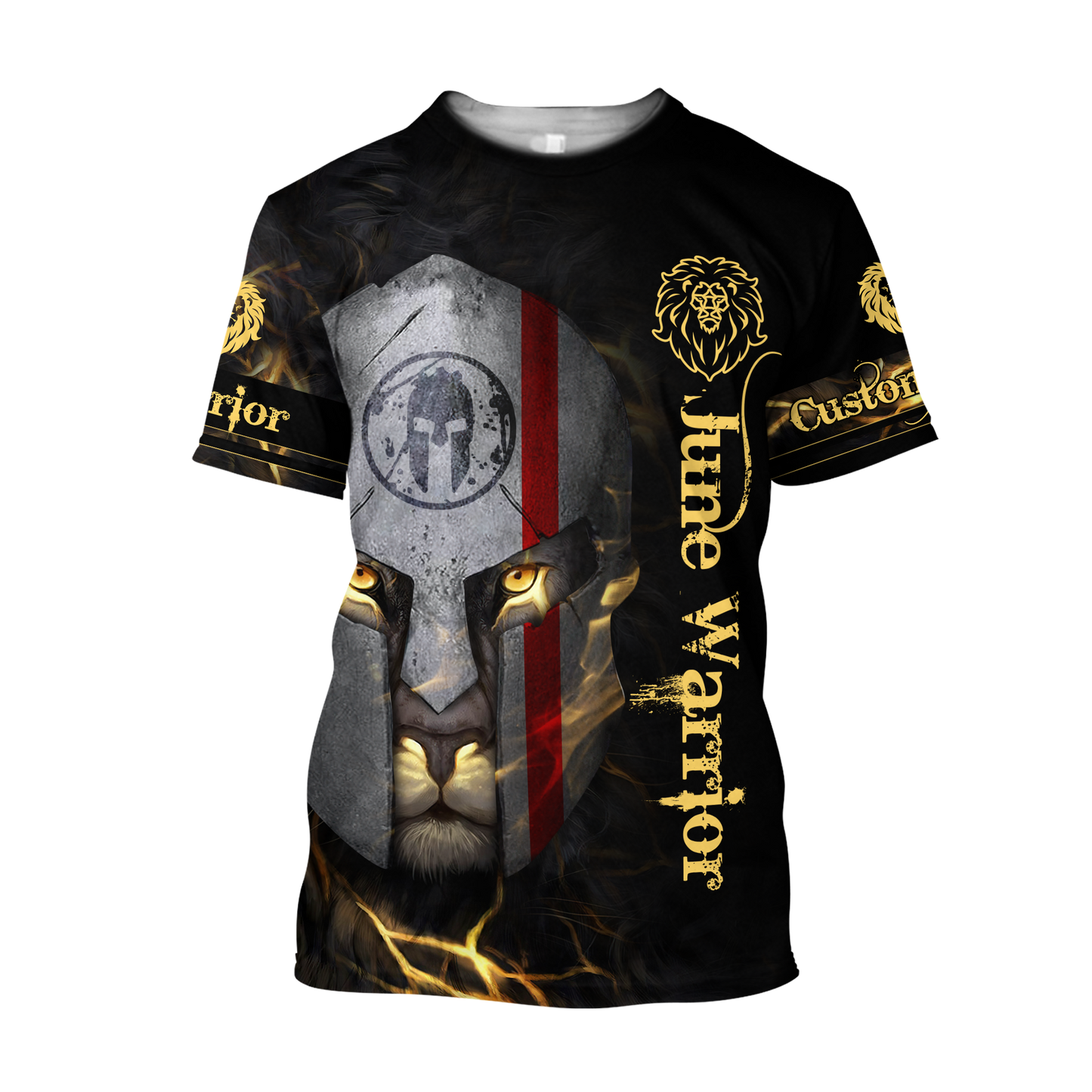 June Spartan Lion Warrior 3D All Over Printed Unisex Shirts