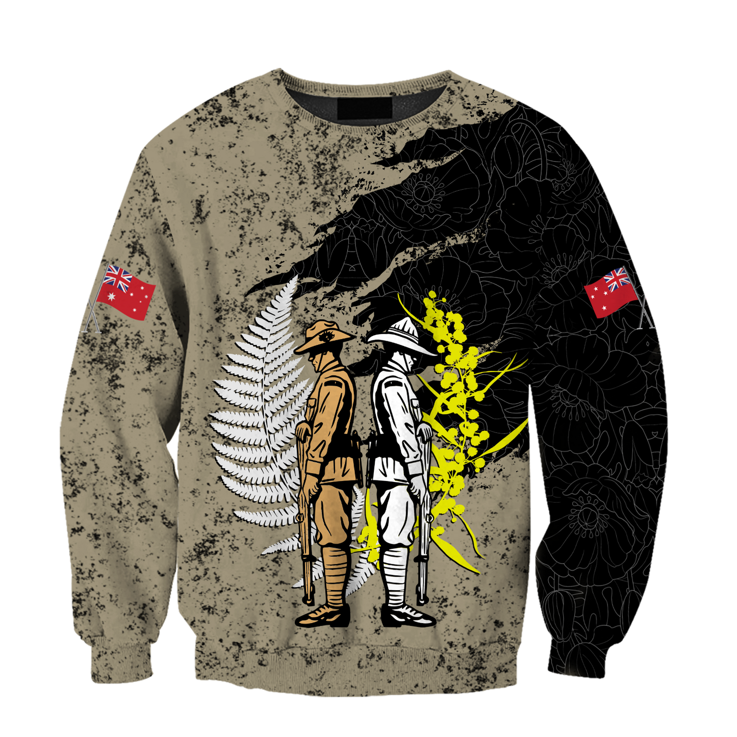 Anzac day in my heart Australia and Kiwi Veteran 3D print shirt