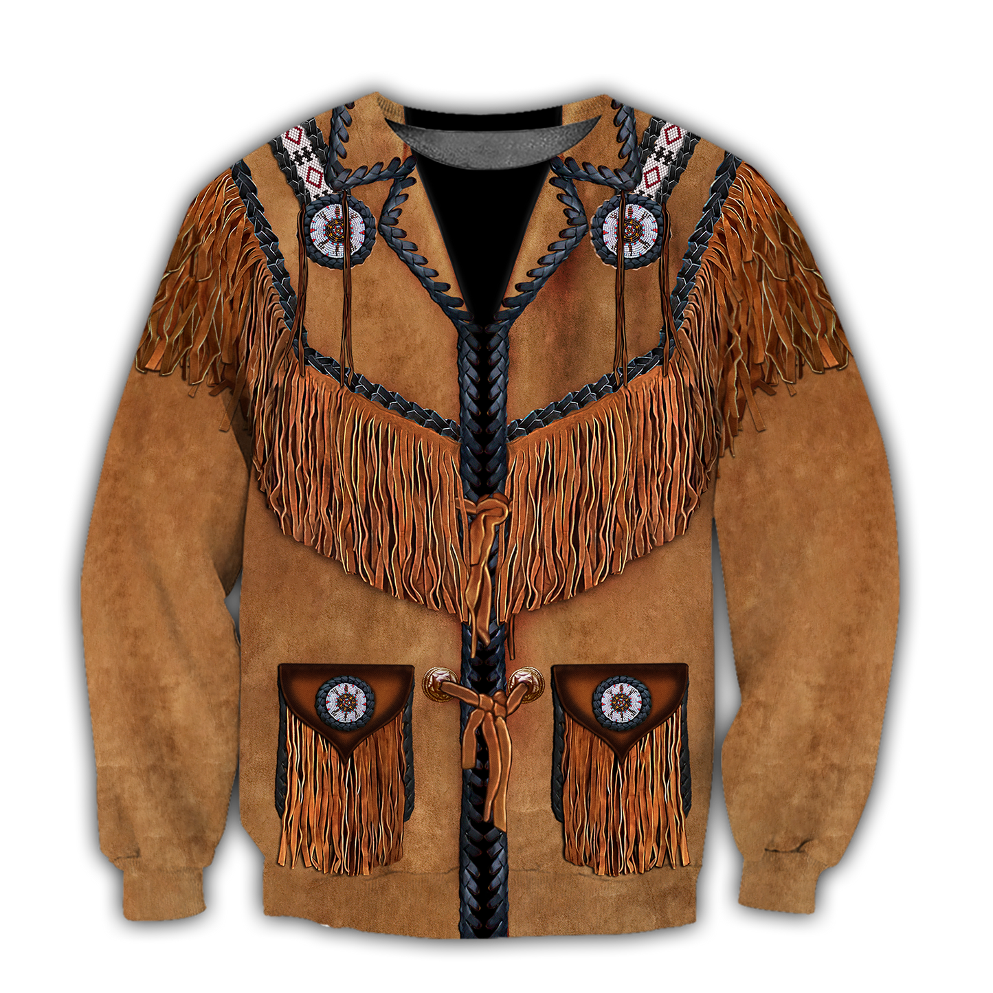 Native Cowboy Jacket No21 Cosplay 3D Over Printed Unisex Deluxe Hoodie ML