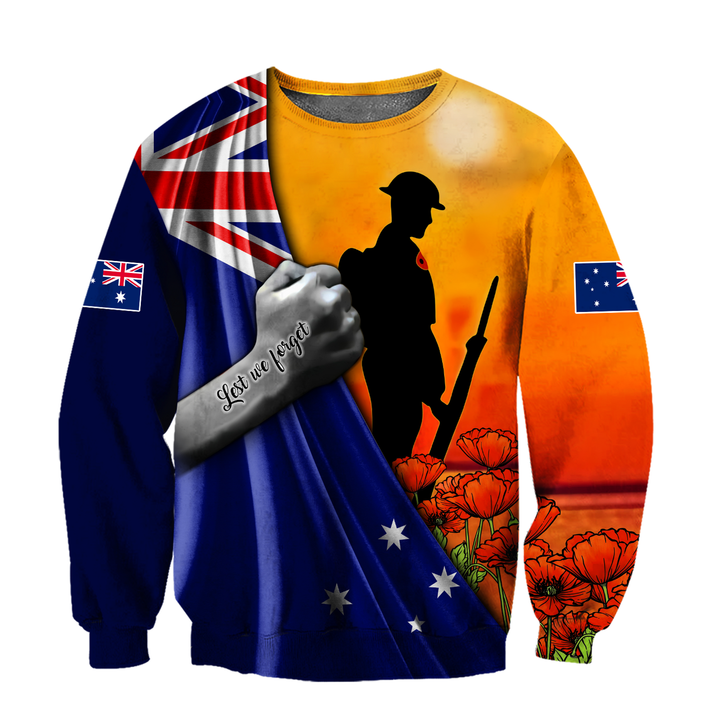 Lest we forget Australia Veteran 3D print shirt
