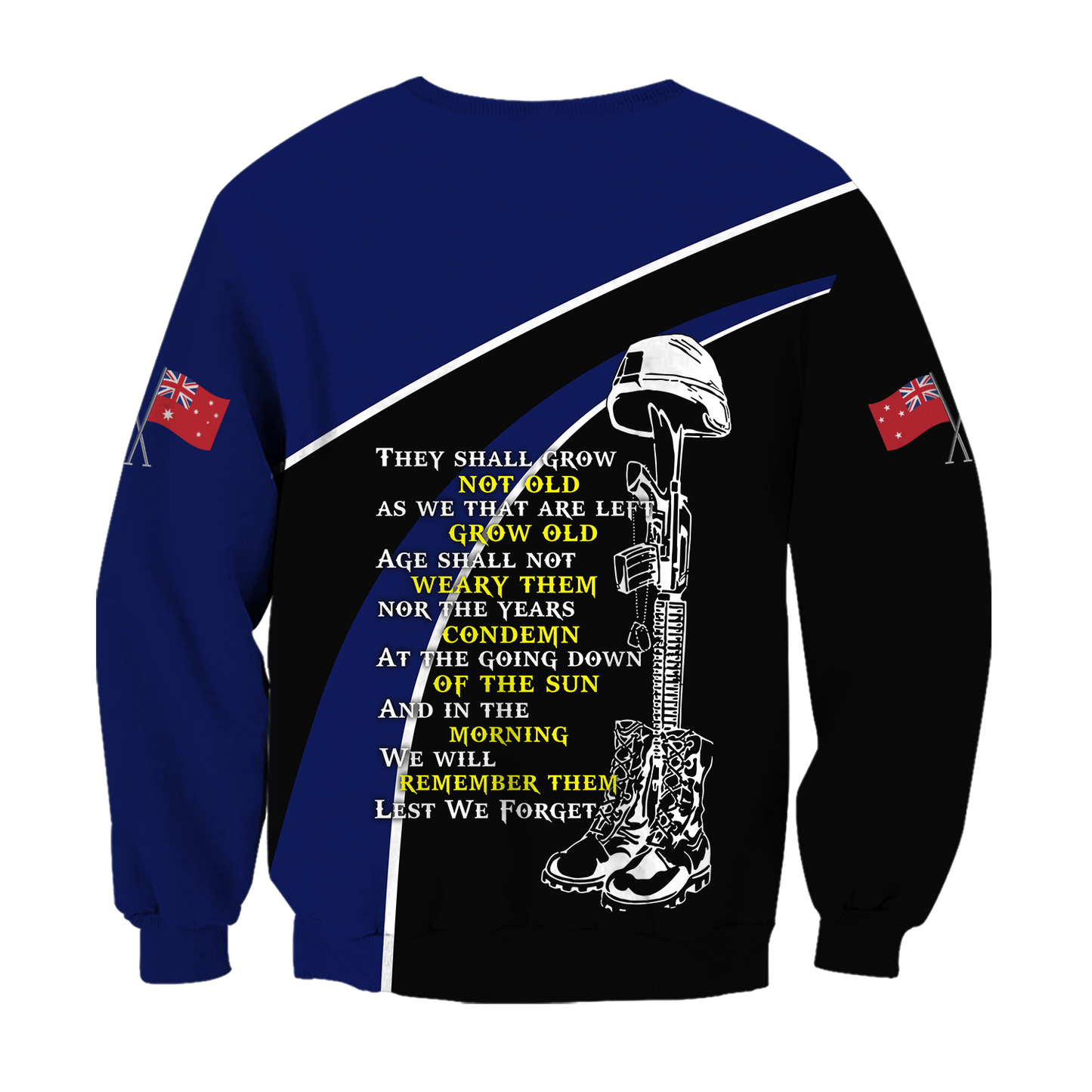 The ode fern-wattle Australia and Kiwi Veteran blue 3D print shirts
