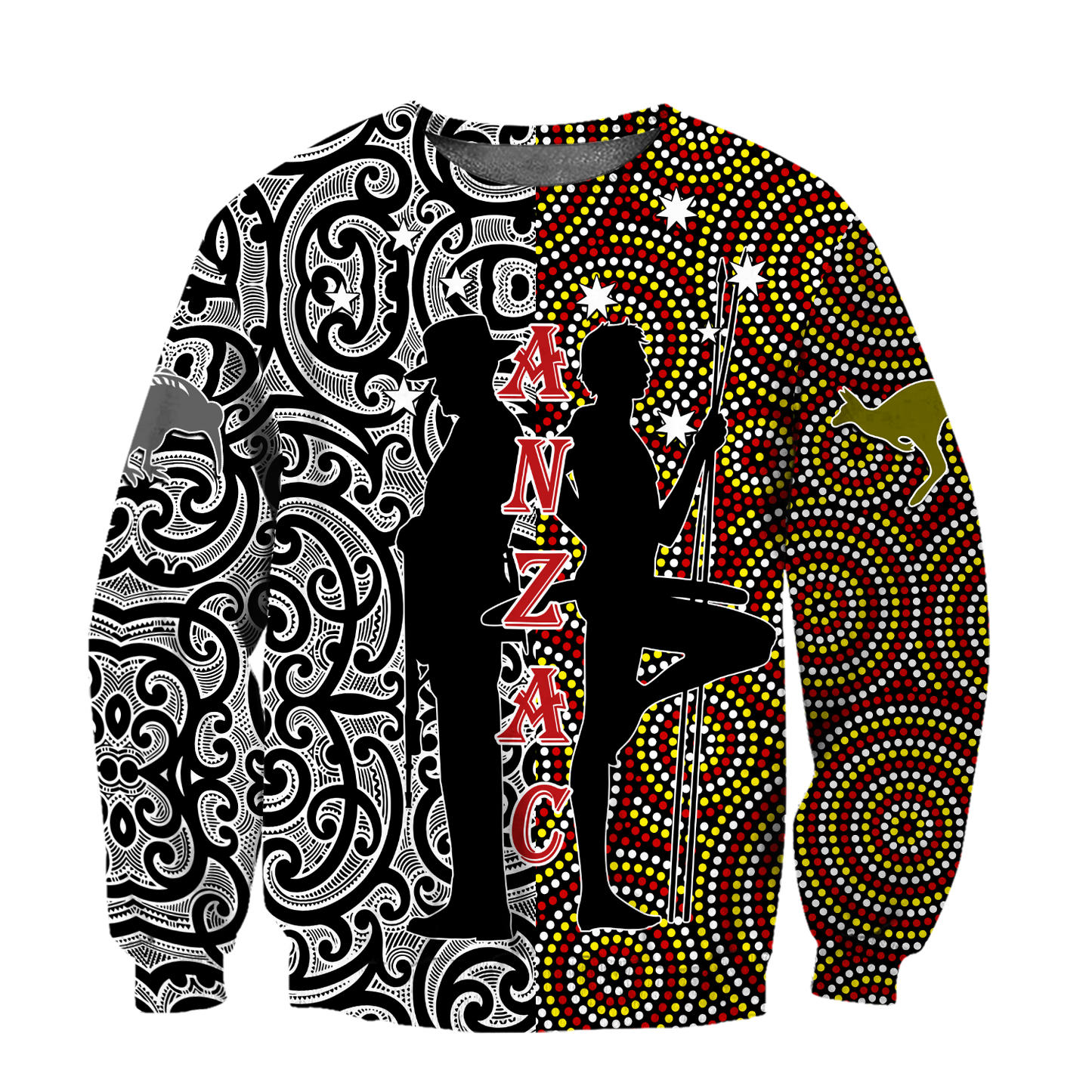 Anzac Day Australia Aboriginal And New Zealand Maori 3D All Over Printed Unisex