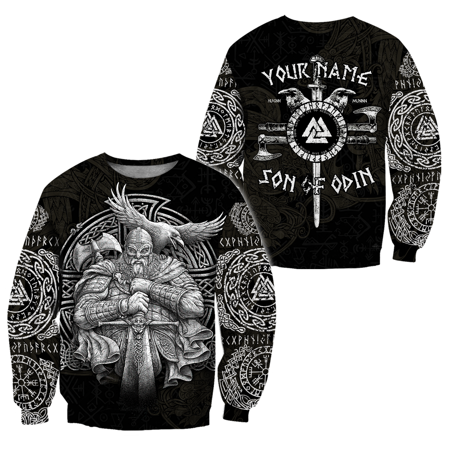 Customized Name Viking 3D All Over Printed Unisex Shirts