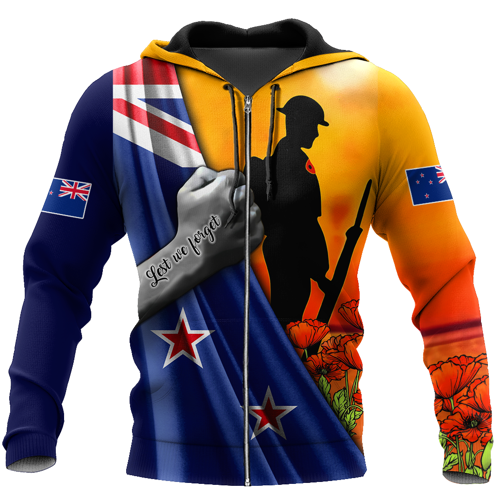 Lest we forget New Zealand Veteran 3D print shirt