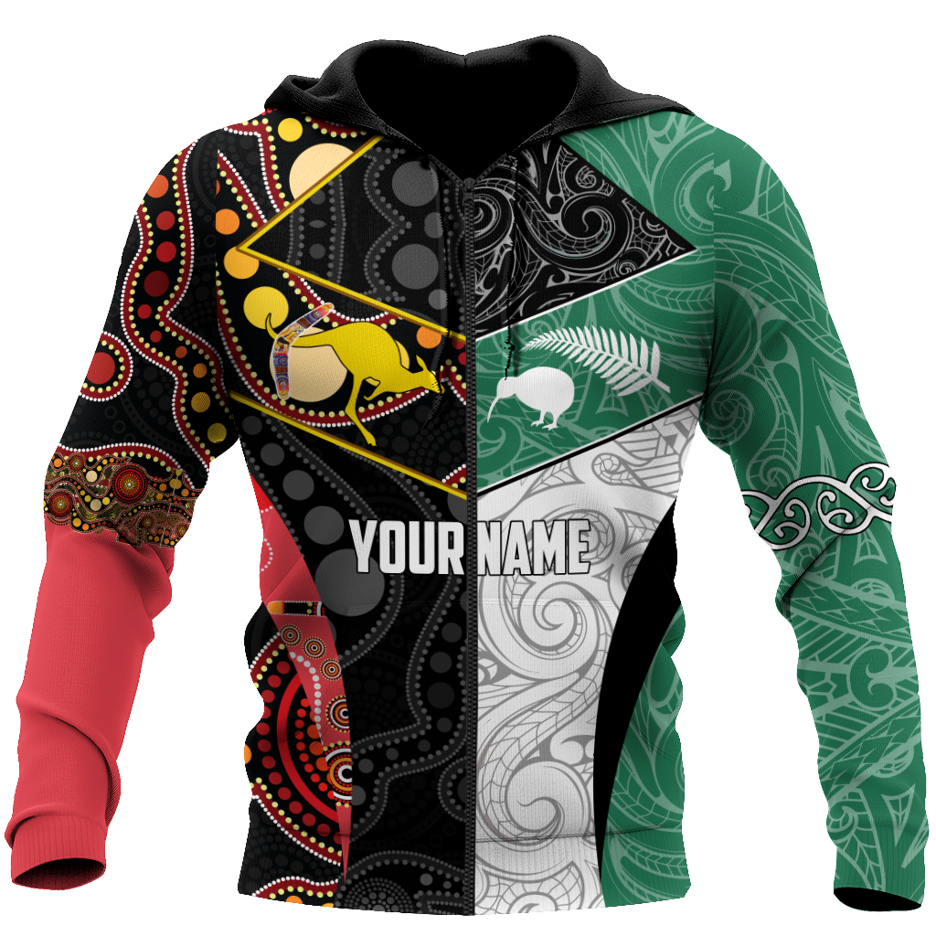 Custom Name Australia Indigenous And New Zealand Maori 3D All Over Printed Unisex