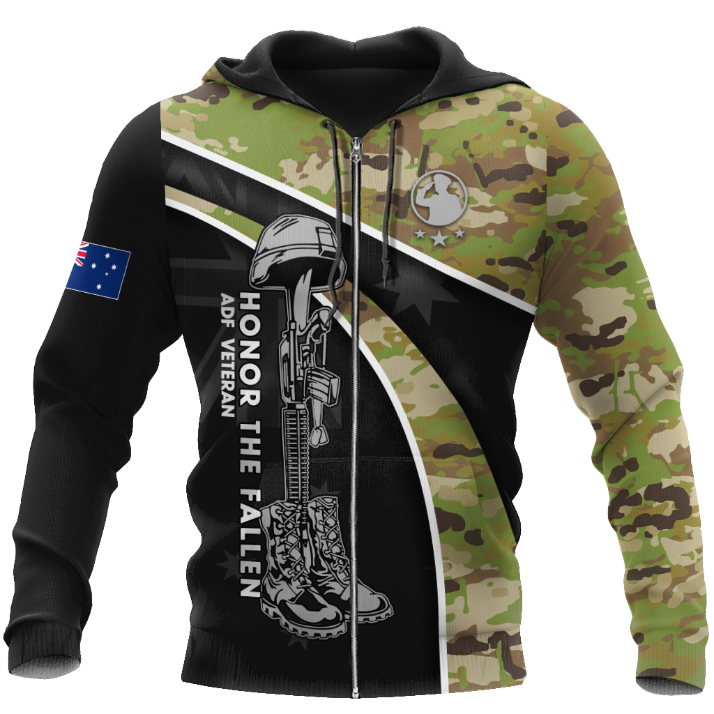 Lest we forget Honor the fallen ADF Veteran 3D print shirts