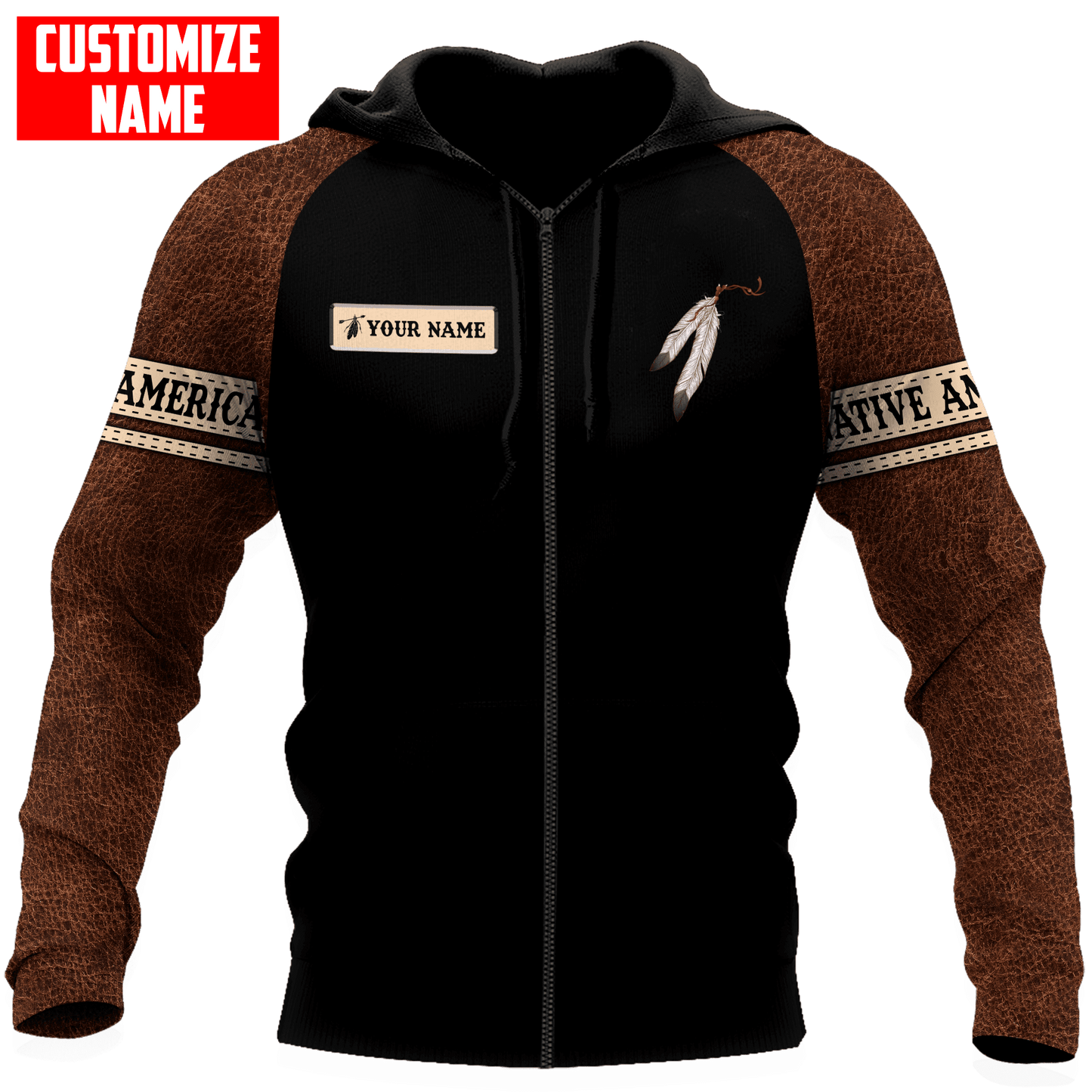 Customized name Native American 3D All Over Printed Unisex Shirts