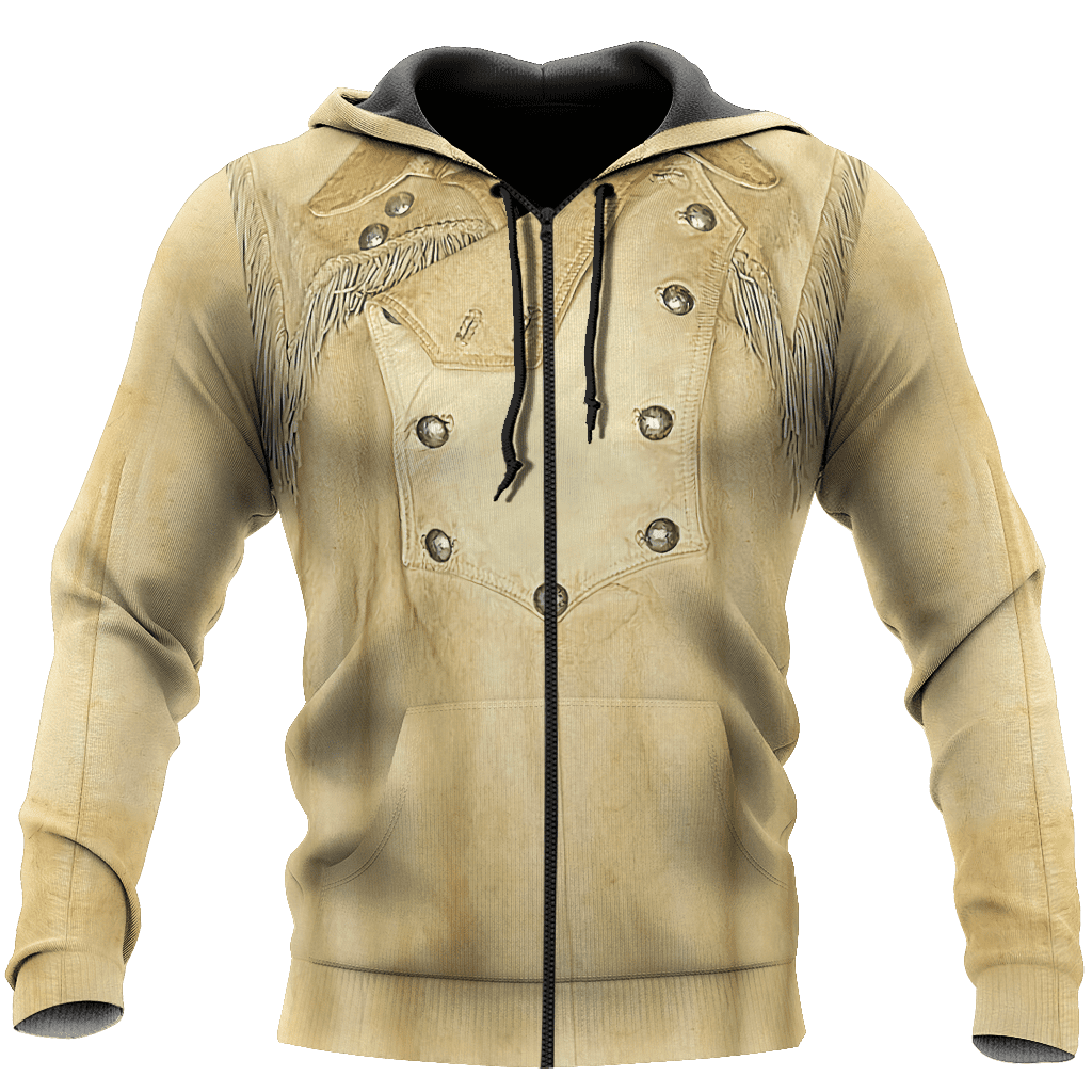 Native Cowboy Jacket No30 Cosplay 3D Over Printed Unisex Deluxe Hoodie ML