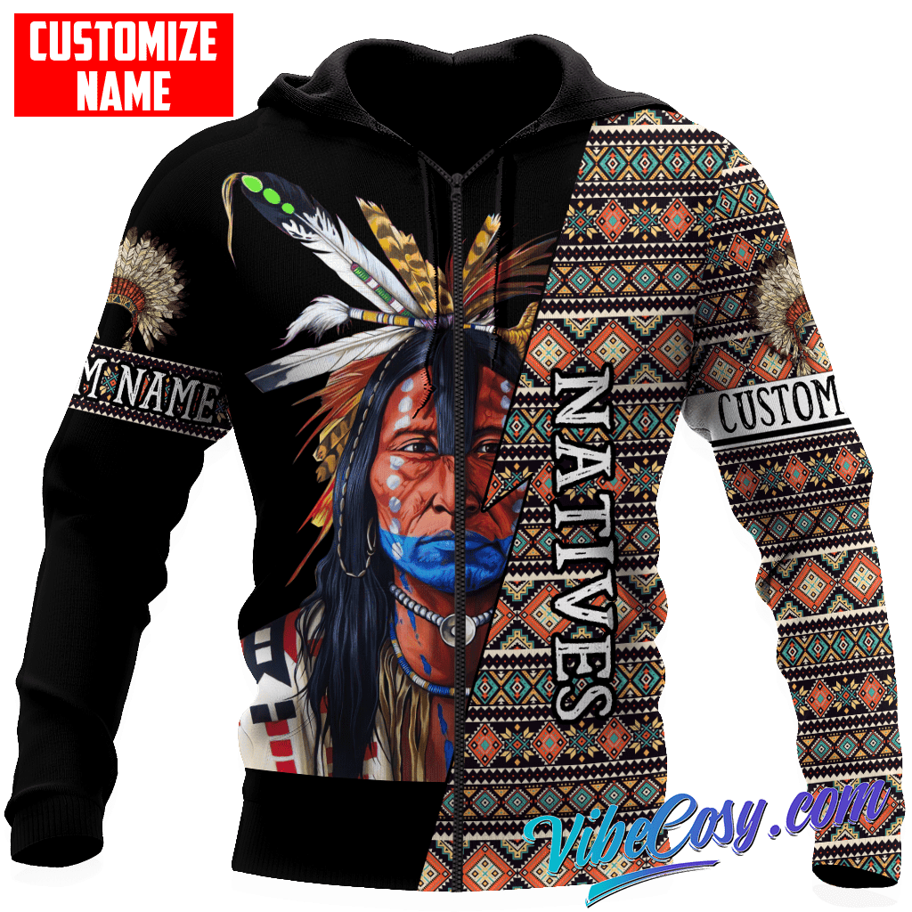 Customized Name Native American 3D All Over Printed Unisex Shirts