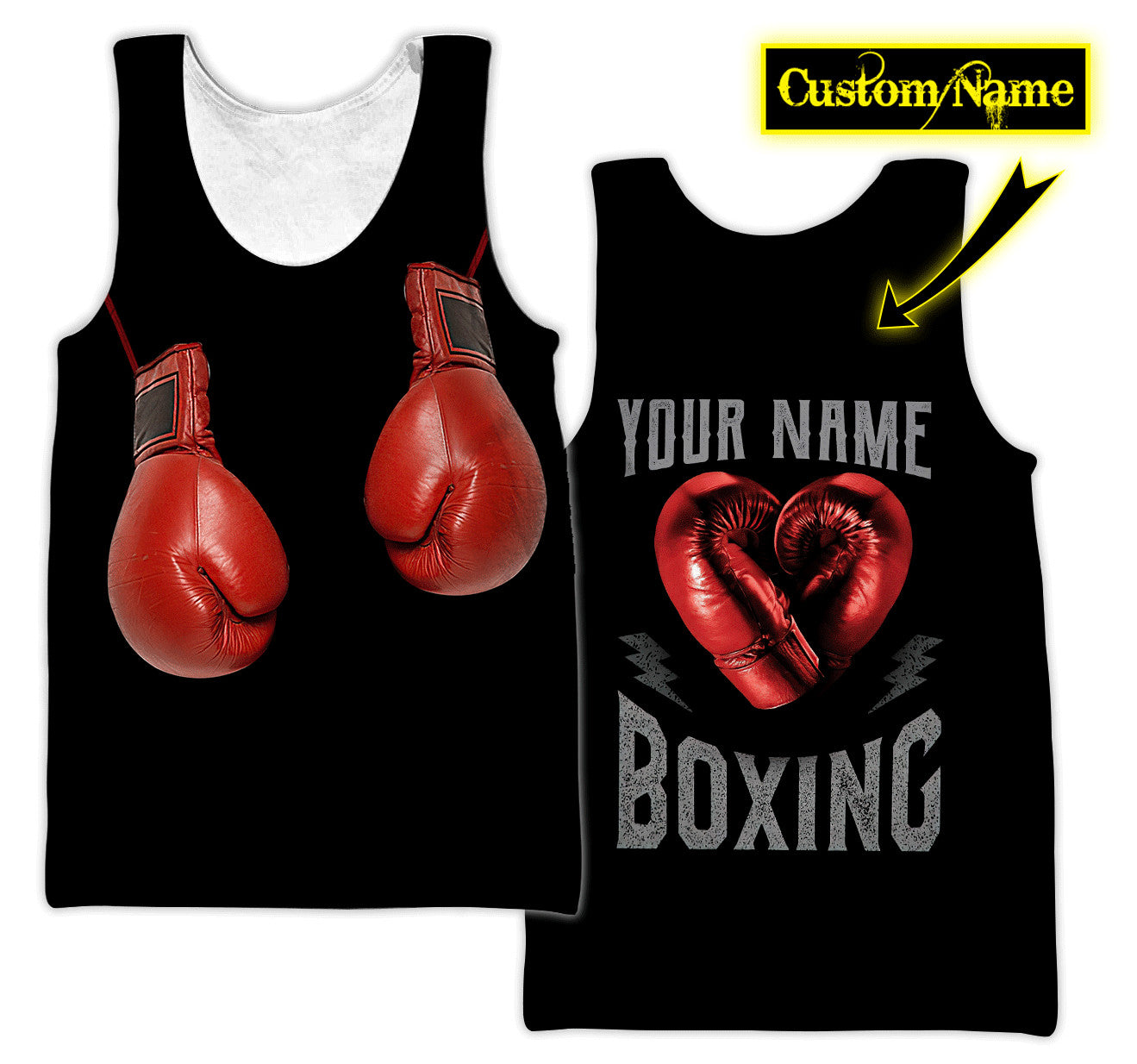 Custom Name Boxing 3D All Over Printed Unisex Shirt