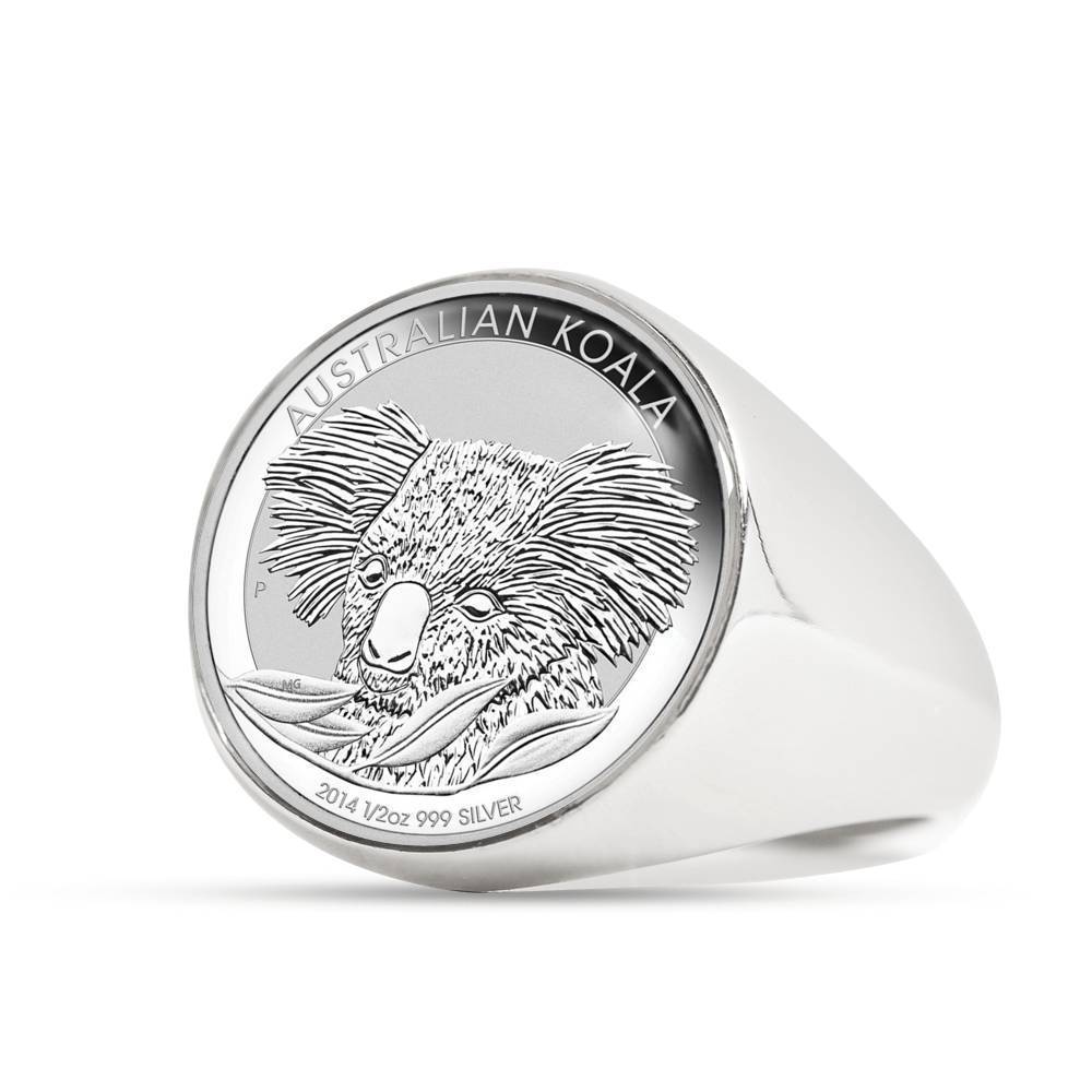 Koala Coin Ring Australia 04 K5-RINGS-HP Arts-Stainless Steel Signet Ring-Vibe Cosy™