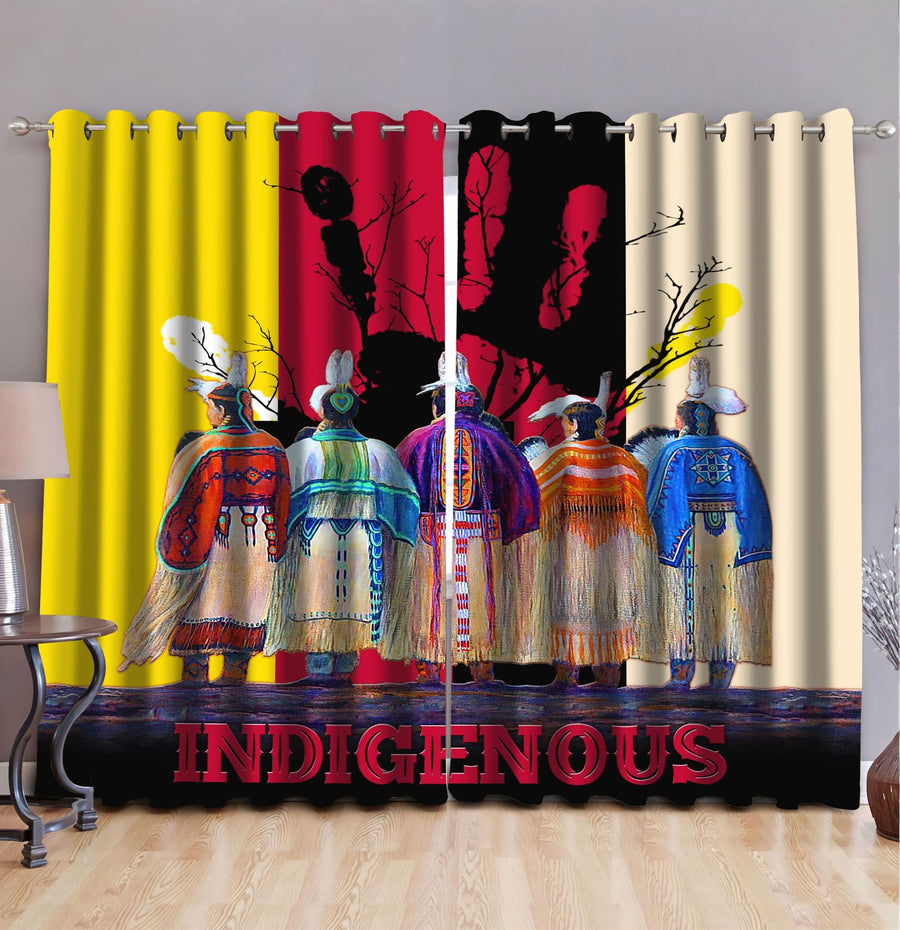 Native American Indigenous 3D All Over Printed Window Curtains