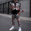 Japan Mask Tattoo 3D All Over Printed Combo Hoodie + Sweatpant