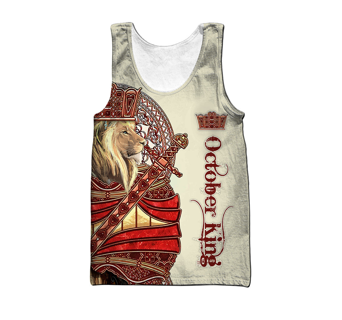October Lion Royal King 3D All Over Printed Unisex Shirts