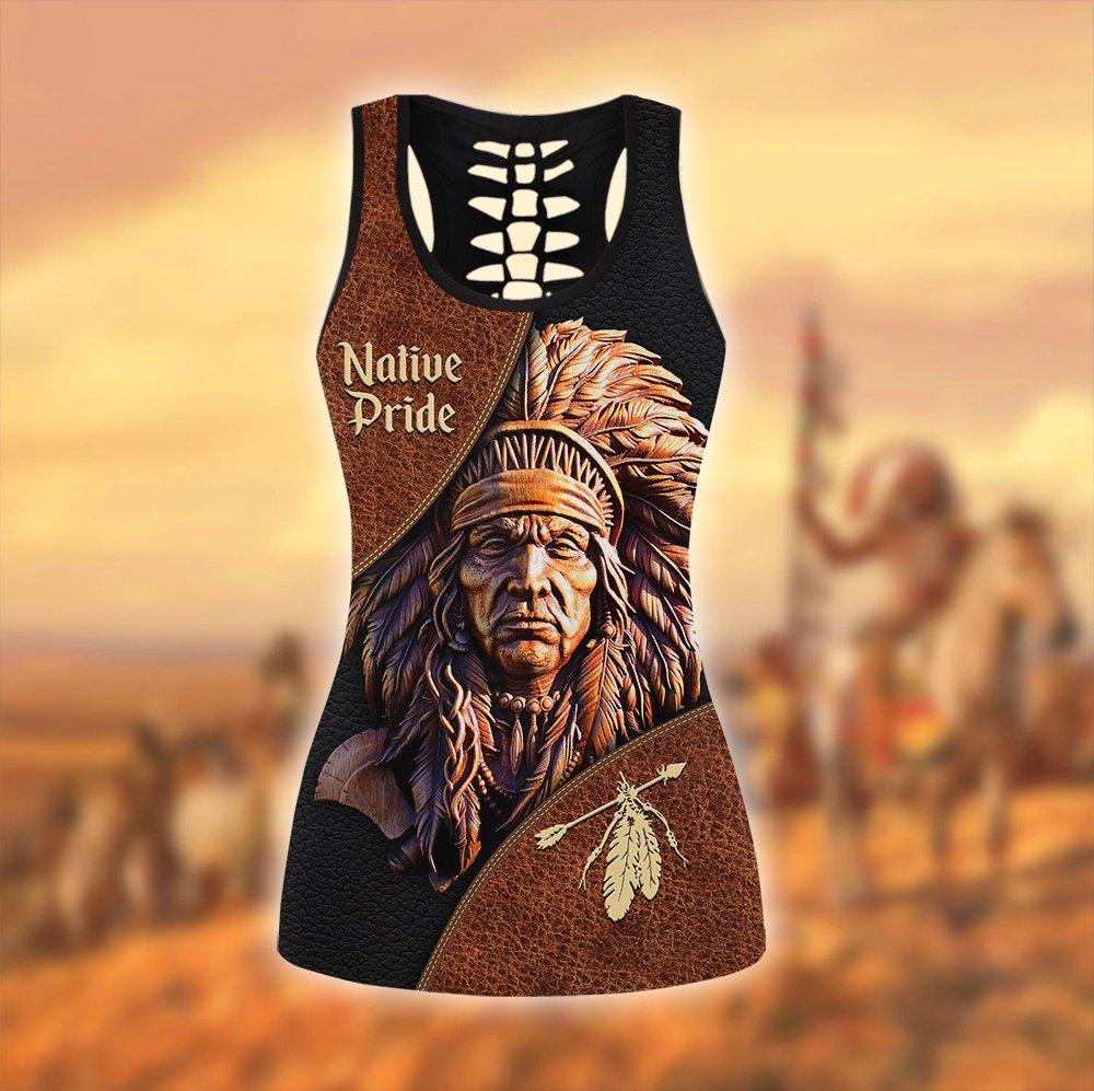 Native American 3D All Over Printed Legging + Hollow Tank