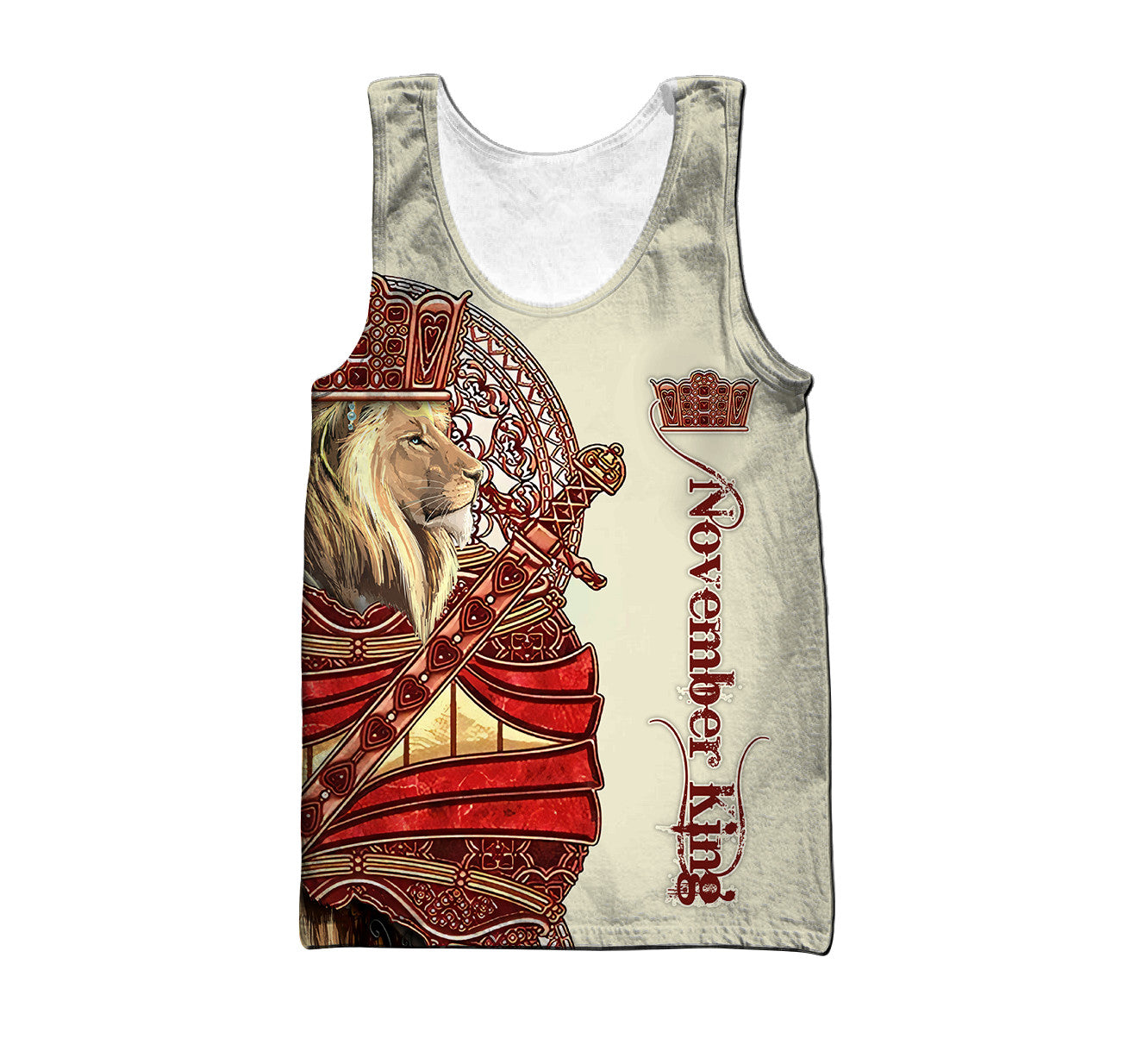 November Lion Royal King 3D All Over Printed Unisex Shirts