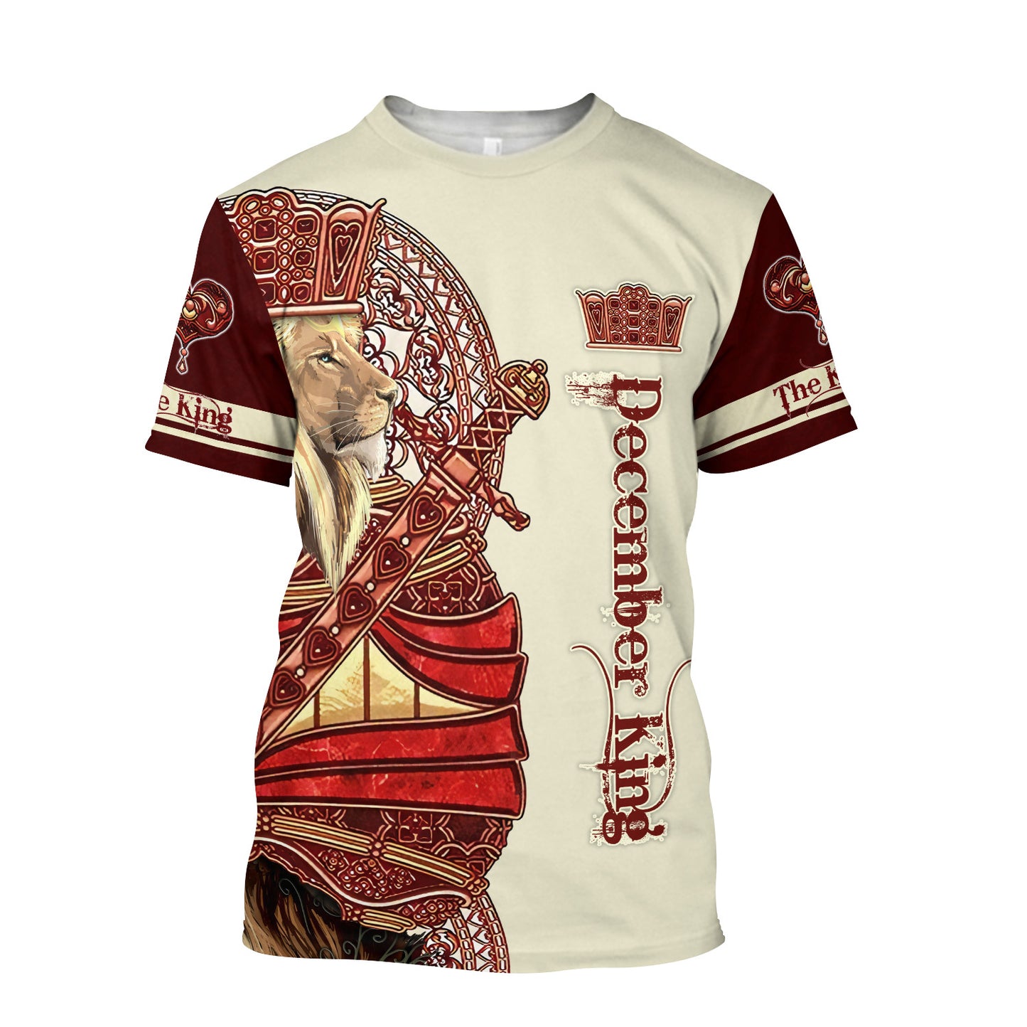 December Lion Royal King 3D All Over Printed Unisex Shirts